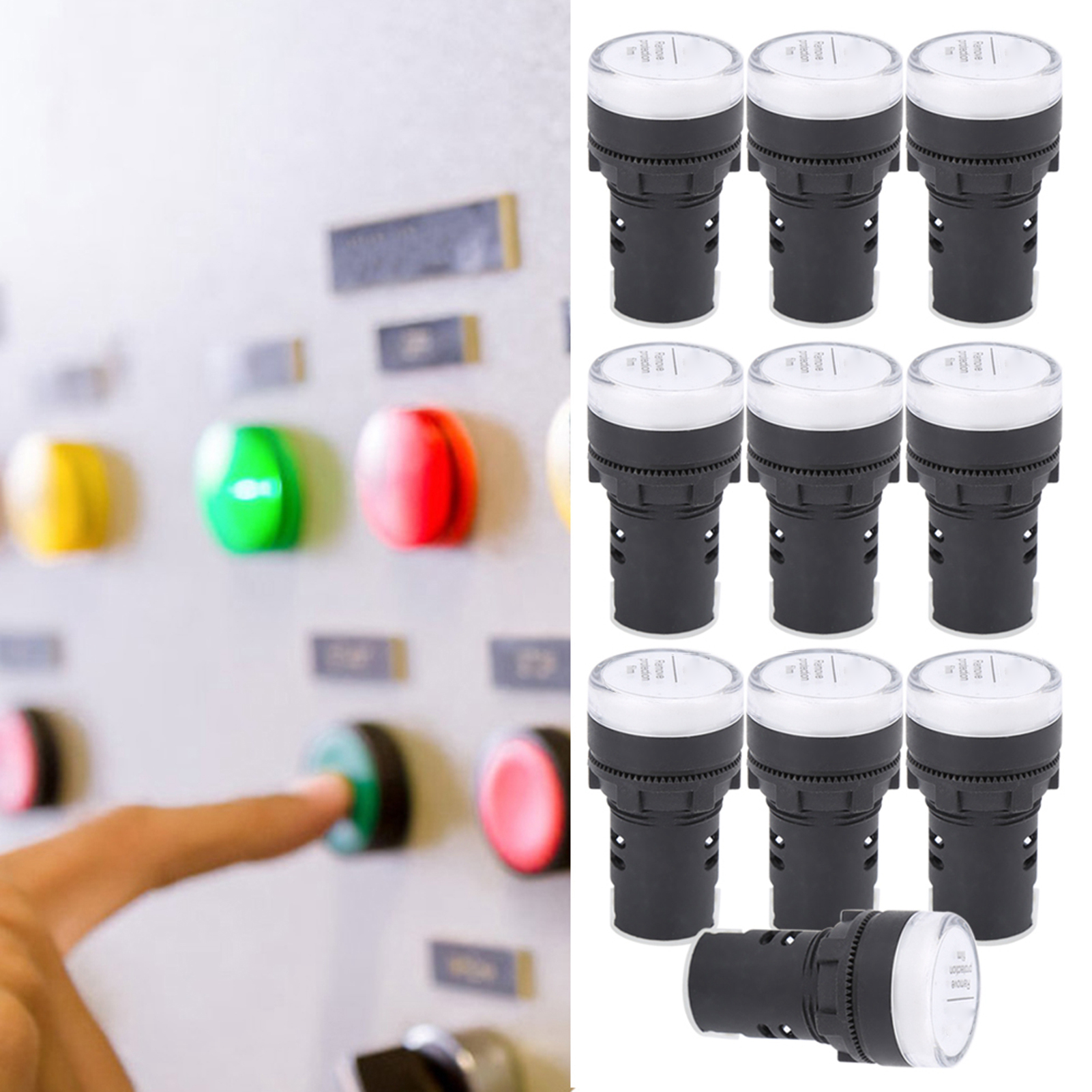 Hochleistungs-led-anzeige Ad16-22ds (weiß, 12 V Ac/dc)