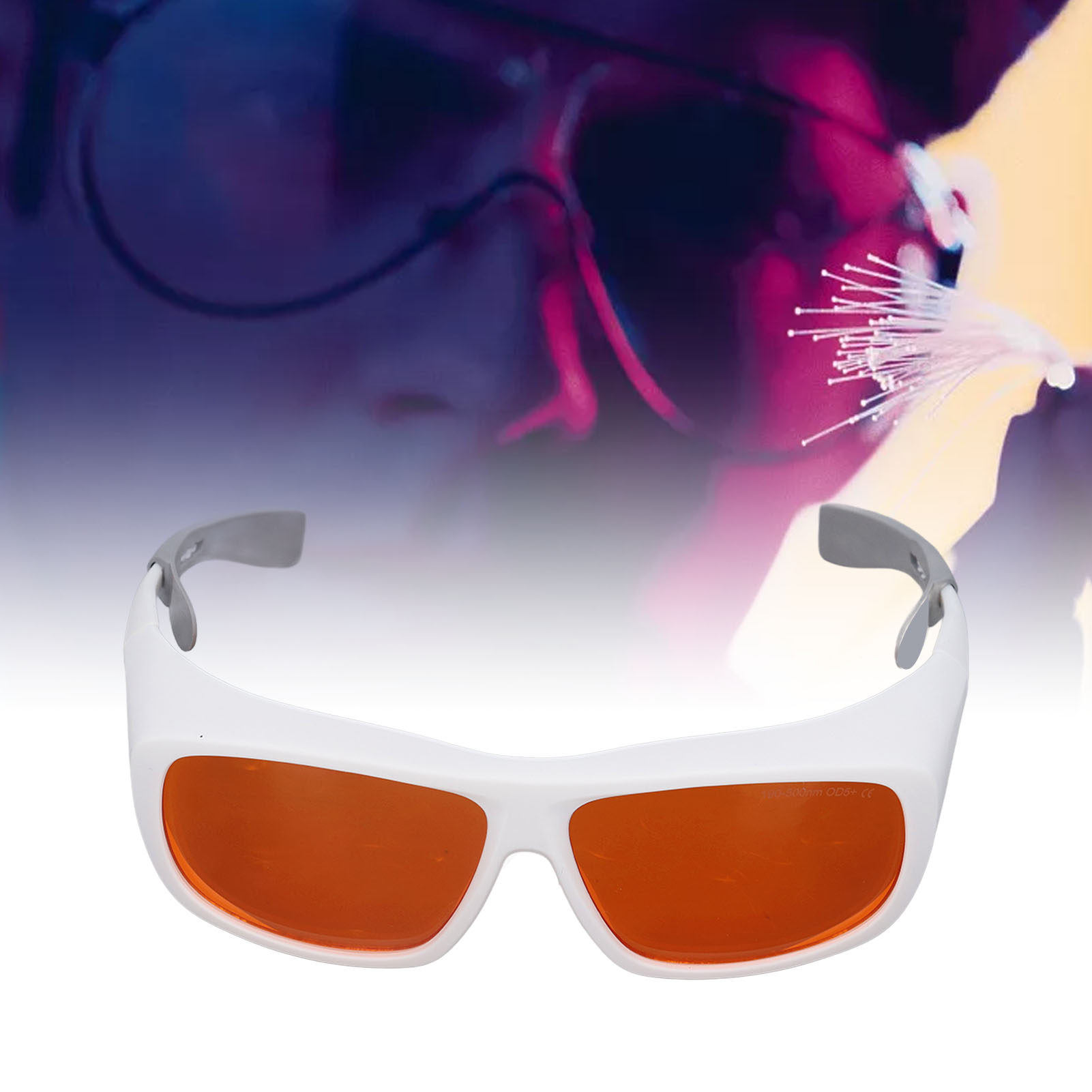 Schutzbrille Für Den Wellenlängenbereich 180–500 Nm, Schutzbrille Für Glasfasertechniker, Weiß