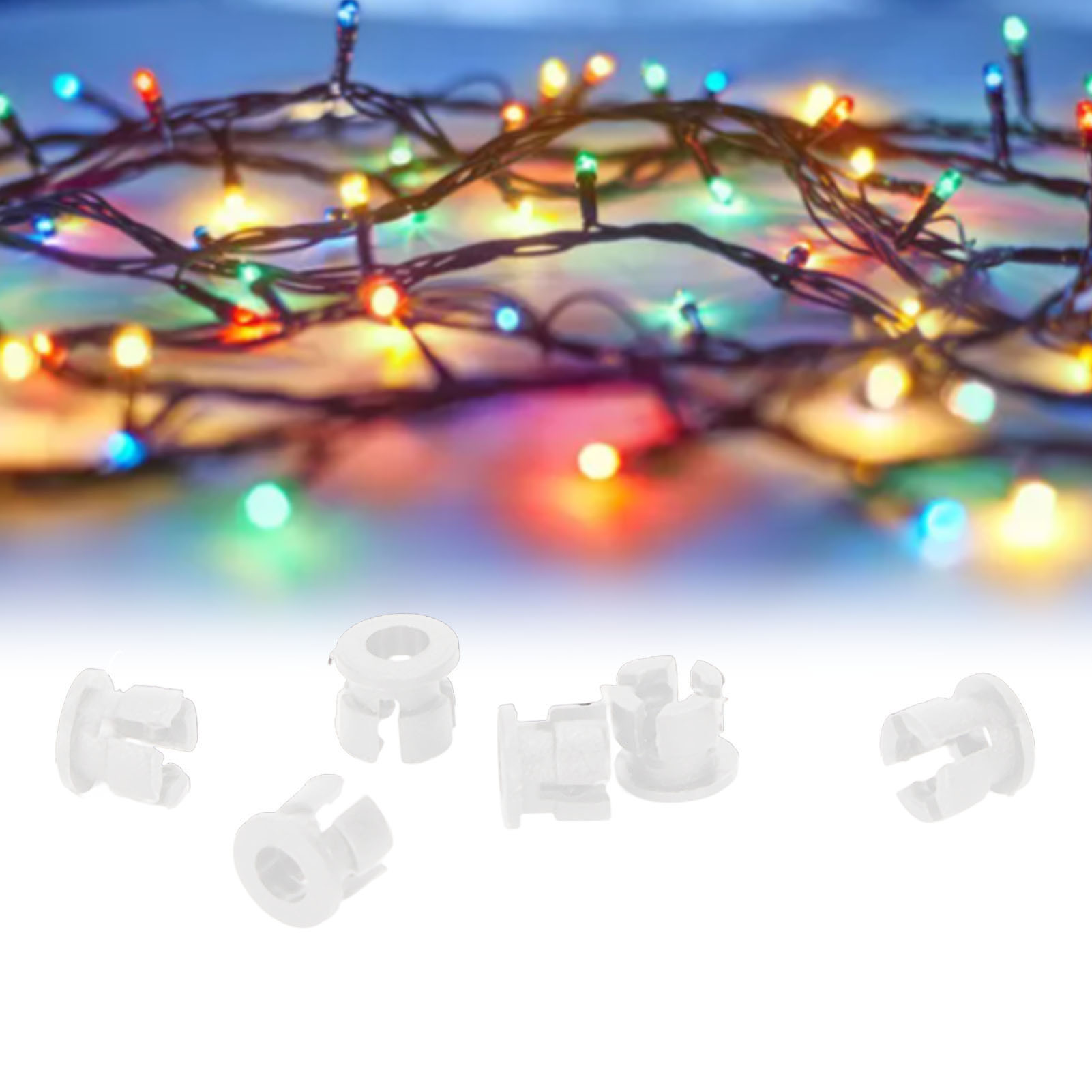 3 Mm Led-klemmhülse, 3 Mm Flache Montage-lampenabdeckung Aus Nylon-kunststoff, Weiß.