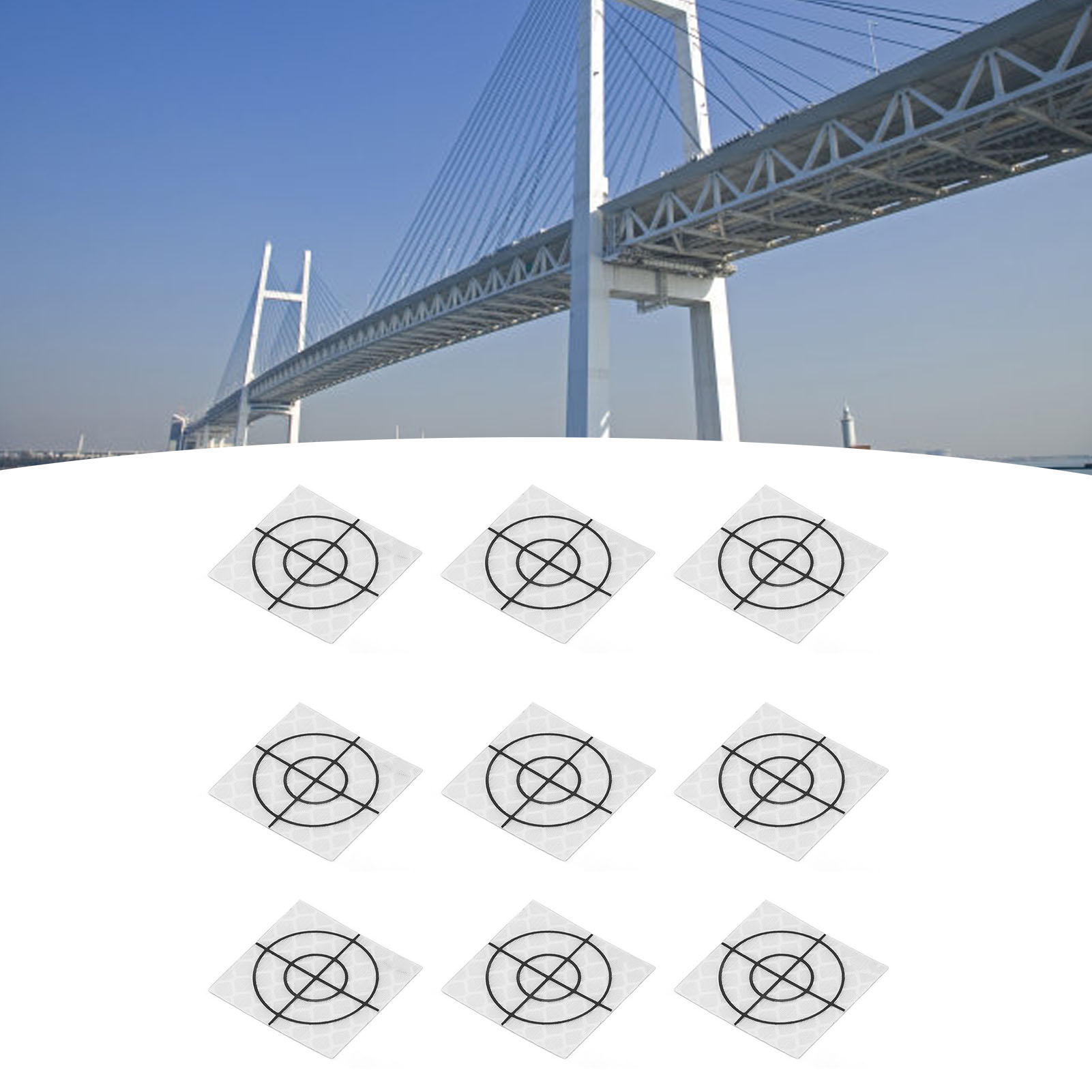 Packung Mit 100 Leica-reflektorstreifen Für Totalstationen, Entwickelt Zur Messung Von Tunneln Und Entfernungen. Selbstklebende Reflektorstreifen In Diamantqualität, 3 X 3 Cm.