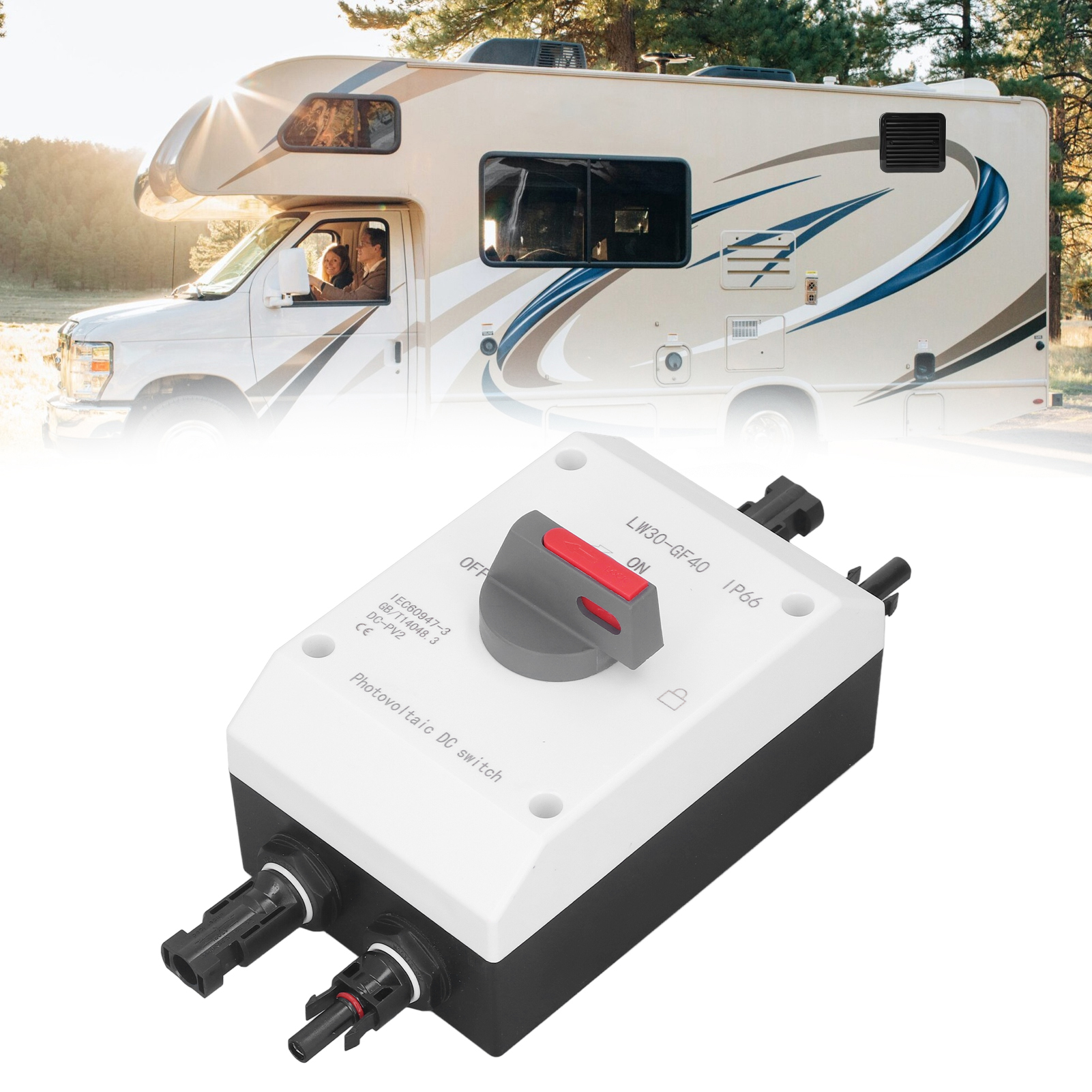 1500v Dc 32a Photovoltaik-trennschalter Mit Trennschalter, Ip66 Wasserdicht, Für Solarstromerzeugungssysteme, Wohnmobile, Boote Und Aufrüstungen Von Netzunabhängigen/netzgekoppelten Solaranlagen.