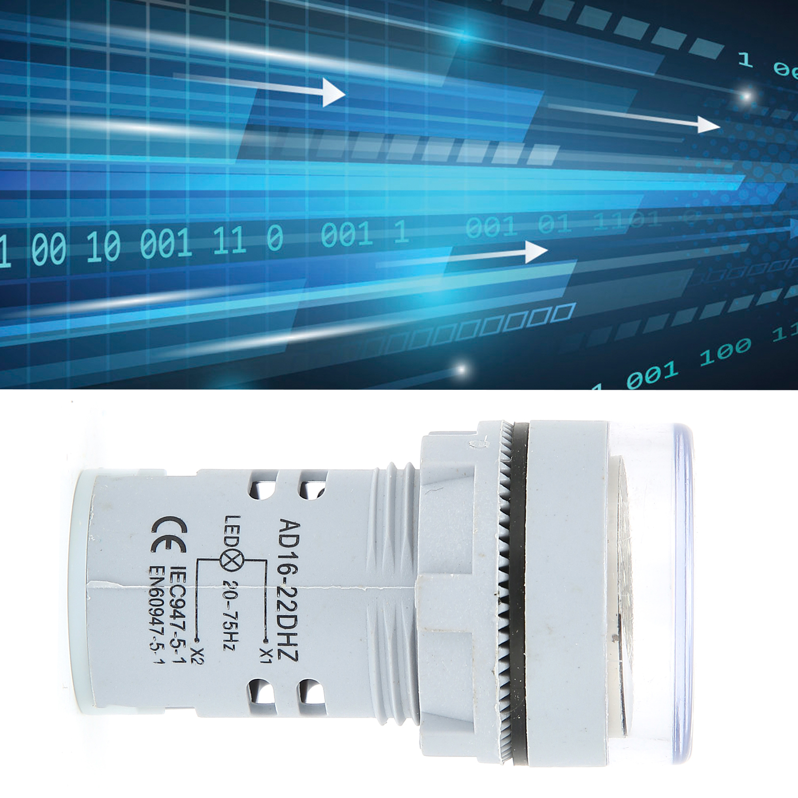 Runde Led-anzeige Für Die Netzfrequenz Ad16-22dhz (2075 Hz, Weiß)