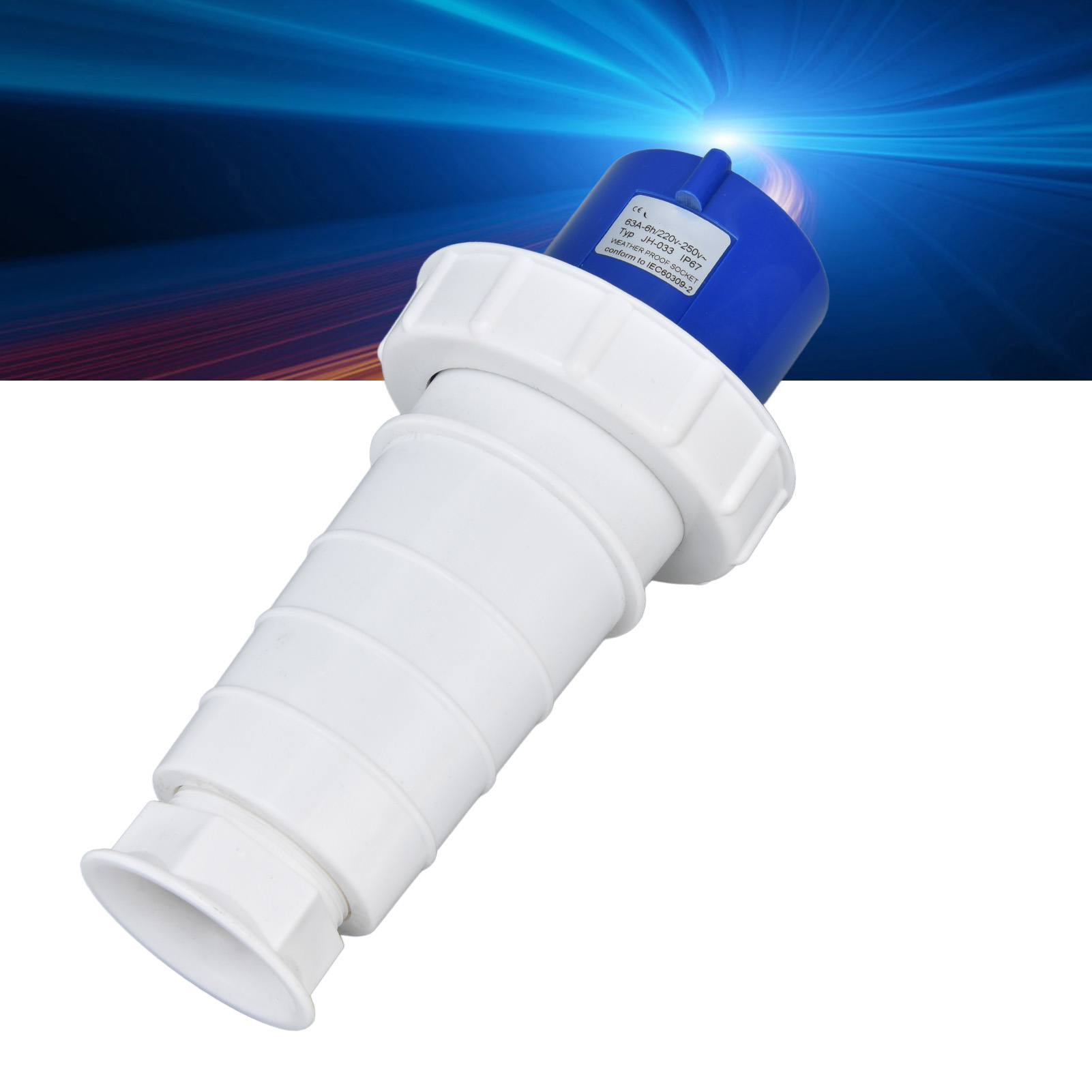2p+e 3-poliger Luftfahrt-industriestecker 220-250v 63a, Dreiphasiger Wasserdichter Und Regendichter Stecker, Industrieller Kabelkoppler, Ip67.