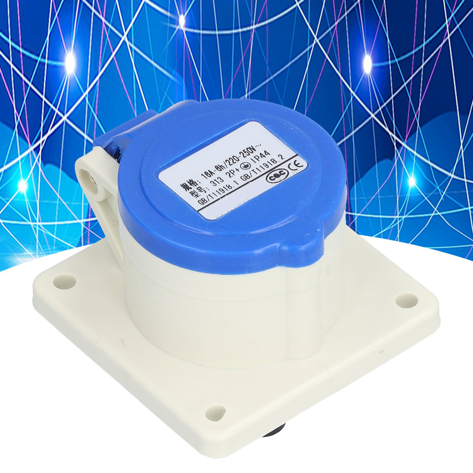 Industriesteckdose Zng-313, 3 Löcher 16a, Einphasige Luftfahrtsteckdose, 16a 2p, Unterputzsteckdose Für Verteilerkästen, 220v-250v.