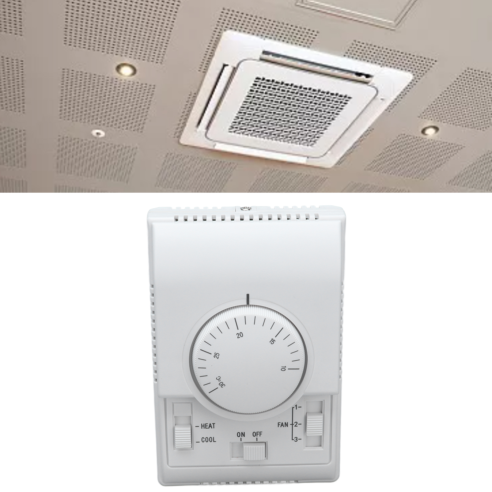 Drehthermostat, Mechanischer Thermostat, Zweimodus-thermostat Für Zentrale Klimaanlagen, 110–220 V