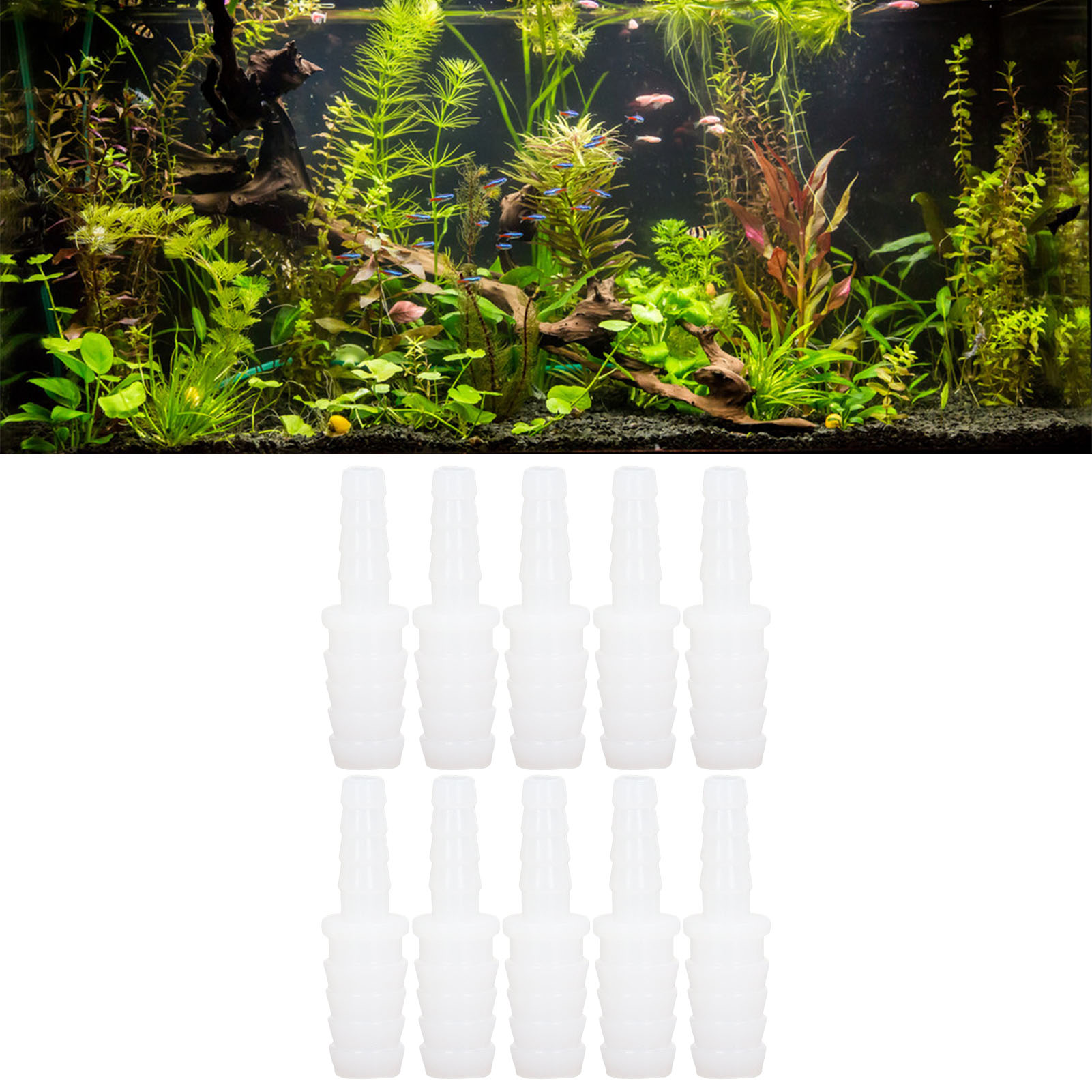 10 Stück Pro Set, Flexibler Schlauchreduzierer, Gerader Adapter Mit Gewinde-pagodenanschluss, 6-9 Mm.