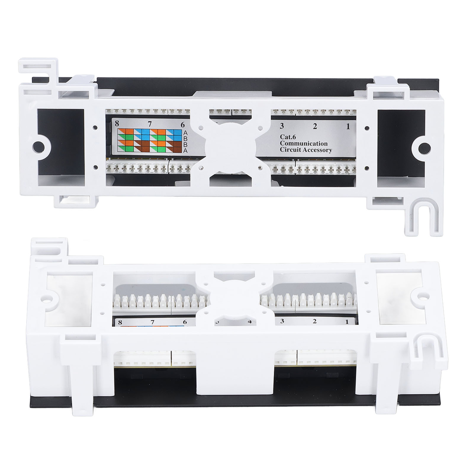 8-port-wandpatchpanel, Gerades Patchpanel, 568a/b-verkabelung, Rj45-netzwerk, Cat.6