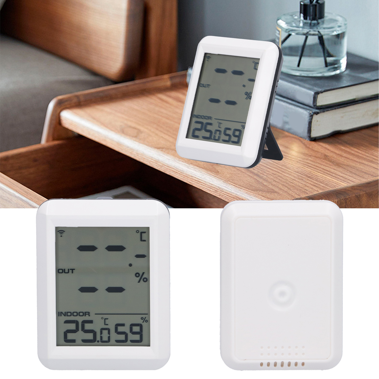 Mini-funk-temperatur- Und Feuchtigkeitsmonitor Für Innen- Und Außenbereiche Mit °c/℉-umschaltung