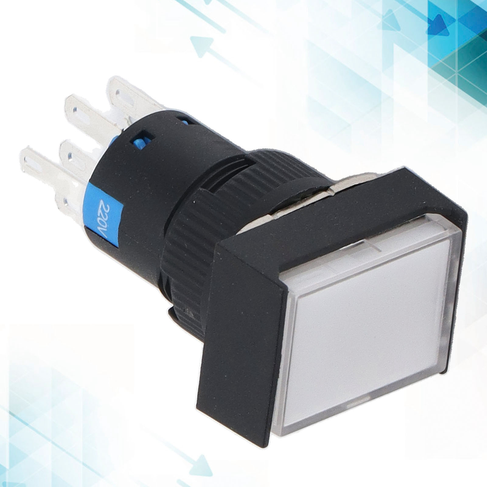 Miniatur-drucktaster Bem-la16-22d-jw, Weiß, Mit Beleuchtung Und Selbstverriegelungsfunktion, 220 V