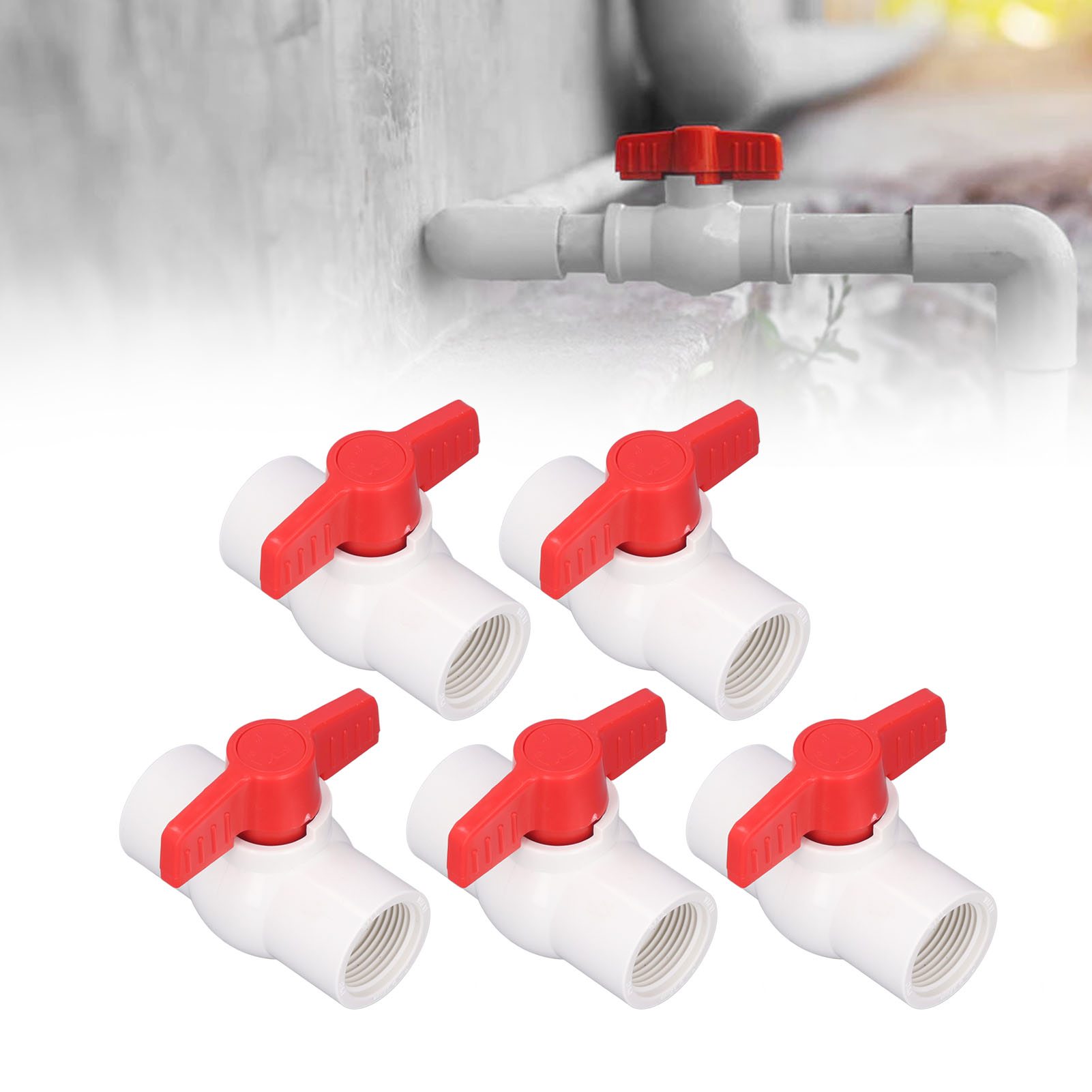 Glattes Pvc-kugelventil Für Die Wasserversorgung, Kunststoffrohrverbindungen Für Die Gebäudeausstattung, Zubehör Für Die Wasserversorgung, 32-mm-ventilschalter