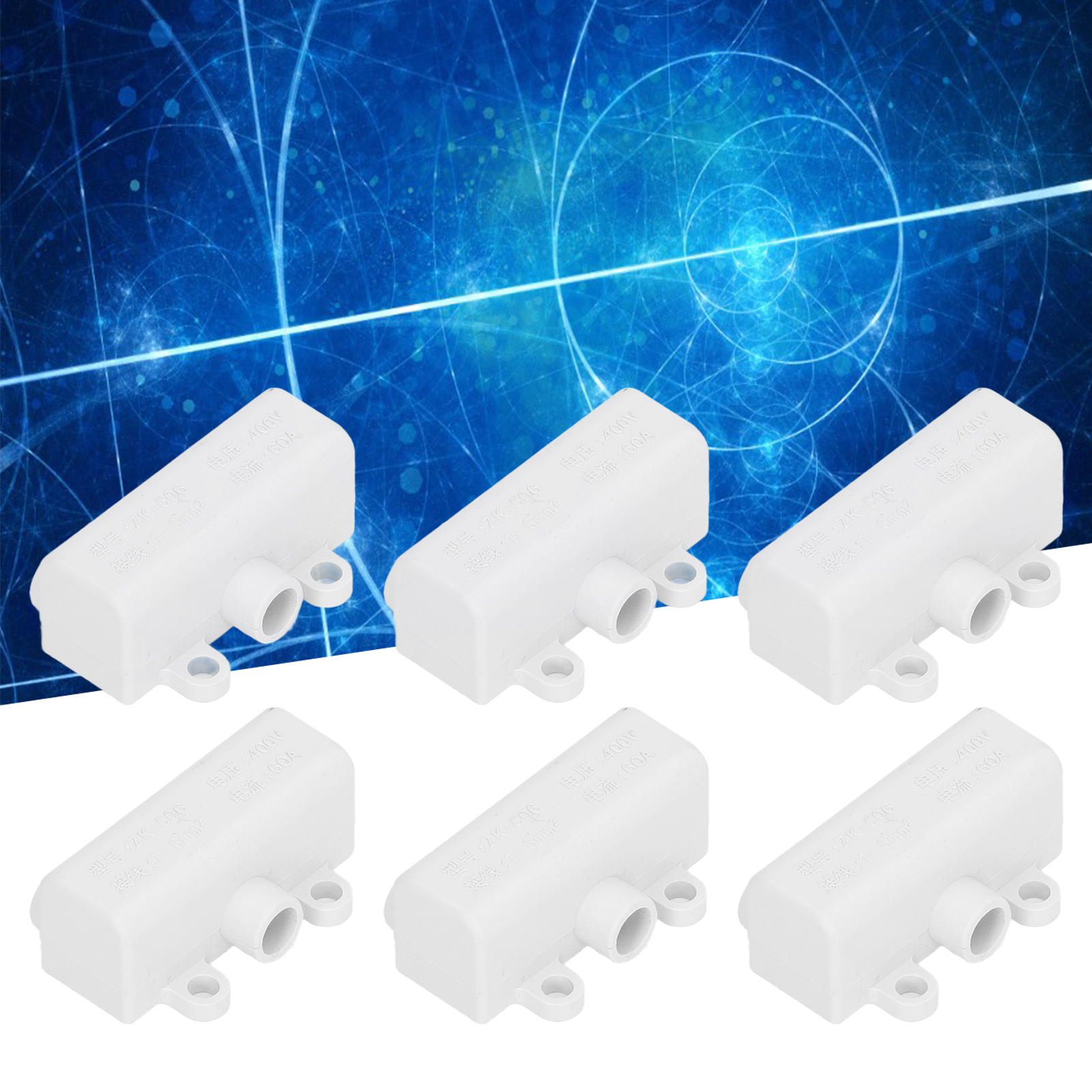 Erhältlich Im 6er-pack: Zk-506 400v/60a Hochleistungs-hochstrom-steckverbinder, Bruchsicherer T-verteiler