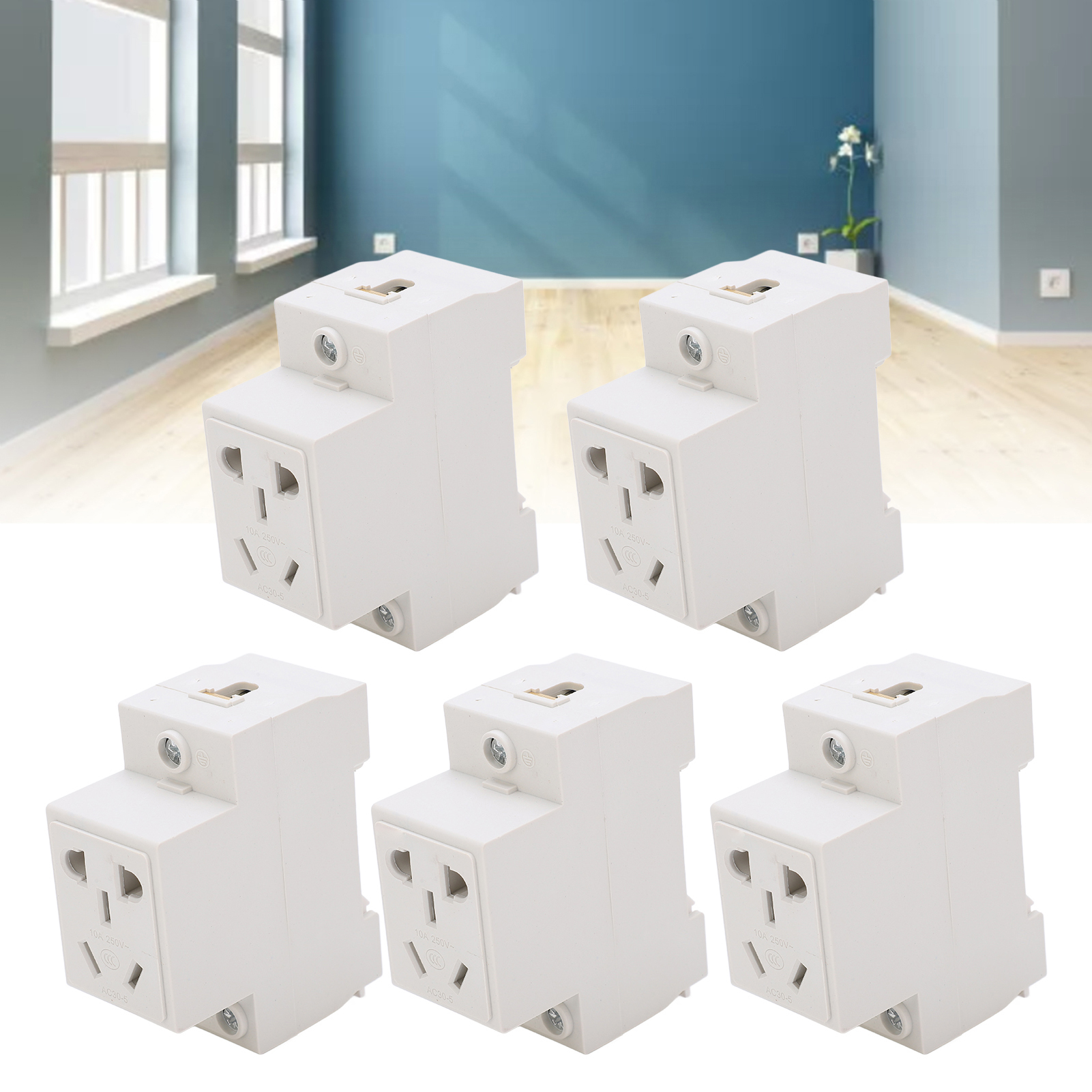 Berm Modulare Din-schienen-steckdose, Fünf Löcher, 250 V Ac, 30–105 V