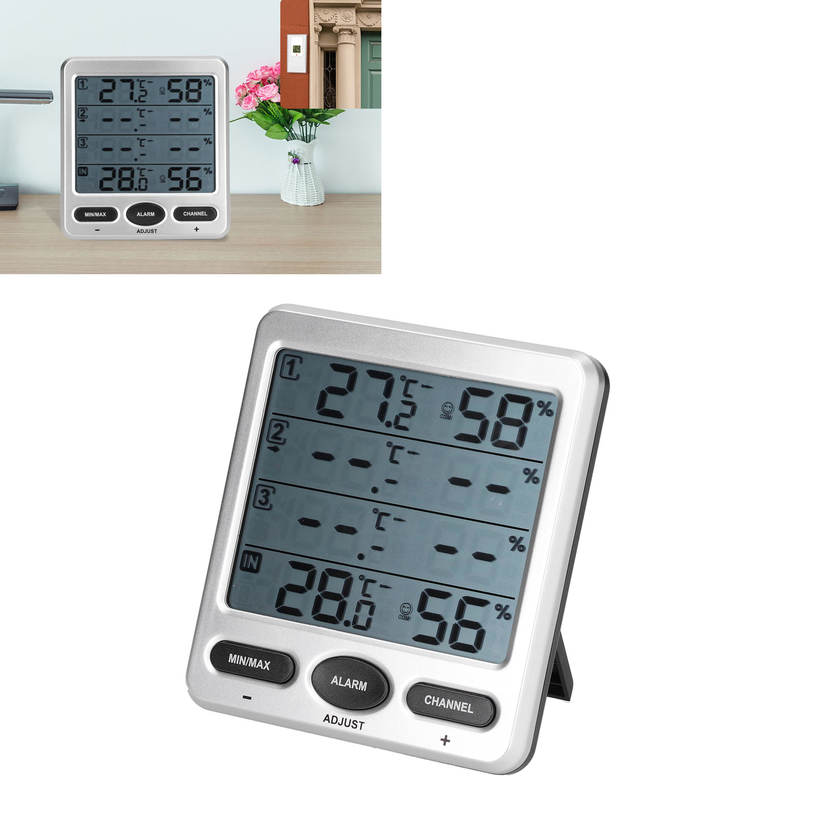 Ts-ws-10 Drahtloses Digitales Thermometer Und Hygrometer Mit 3 Fernsensoren, Hochpräzisem Lcd-bildschirm Für Den Innen- Und Außenbereich, Ideal Für Das Babyzimmer.
