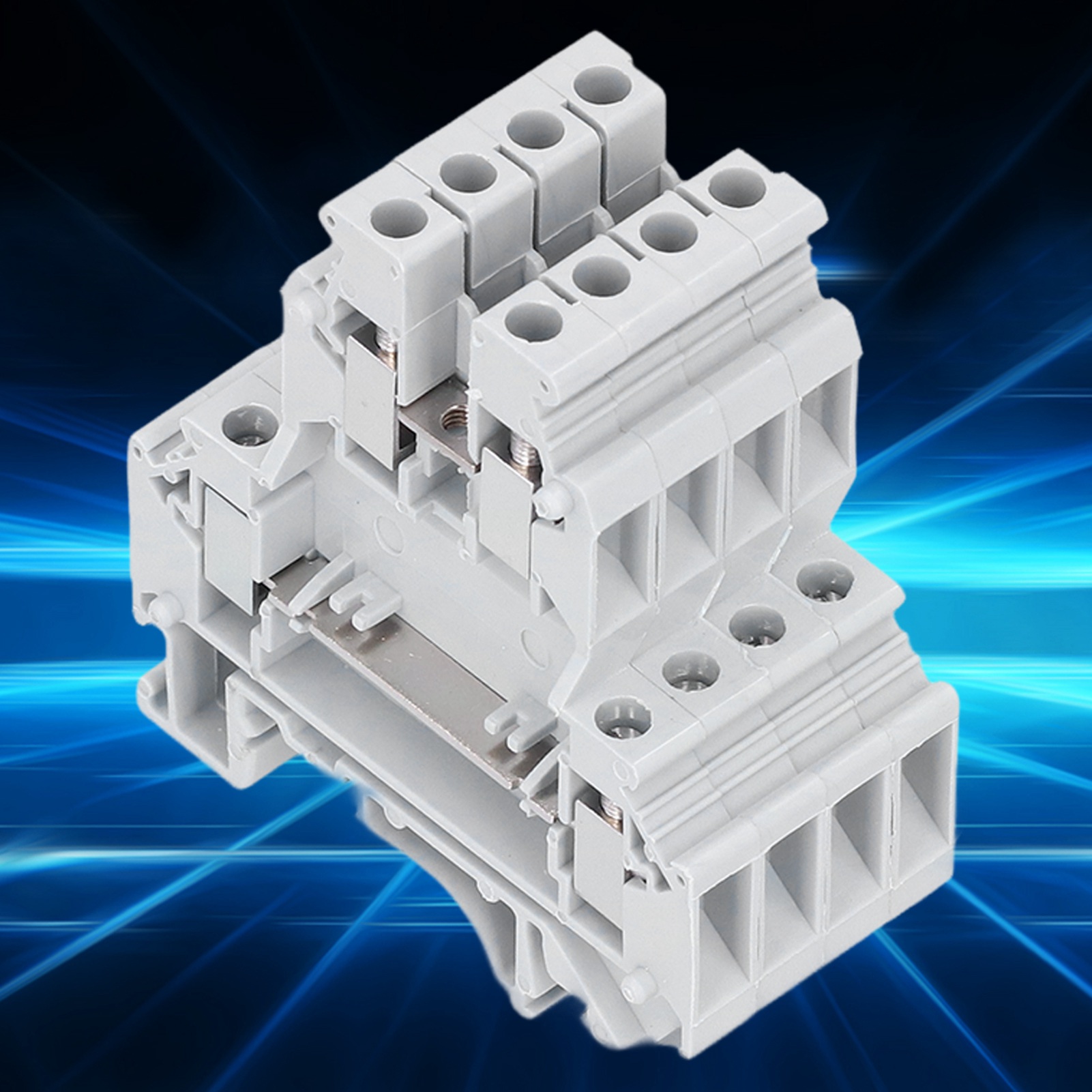 Berm/belme Ukk-5 Schienenanschlussklemme Mit Zwei Eingängen Und Zwei Ausgängen, Zweilagige Anschlussklemme Aus Reinkupfer, 500 V