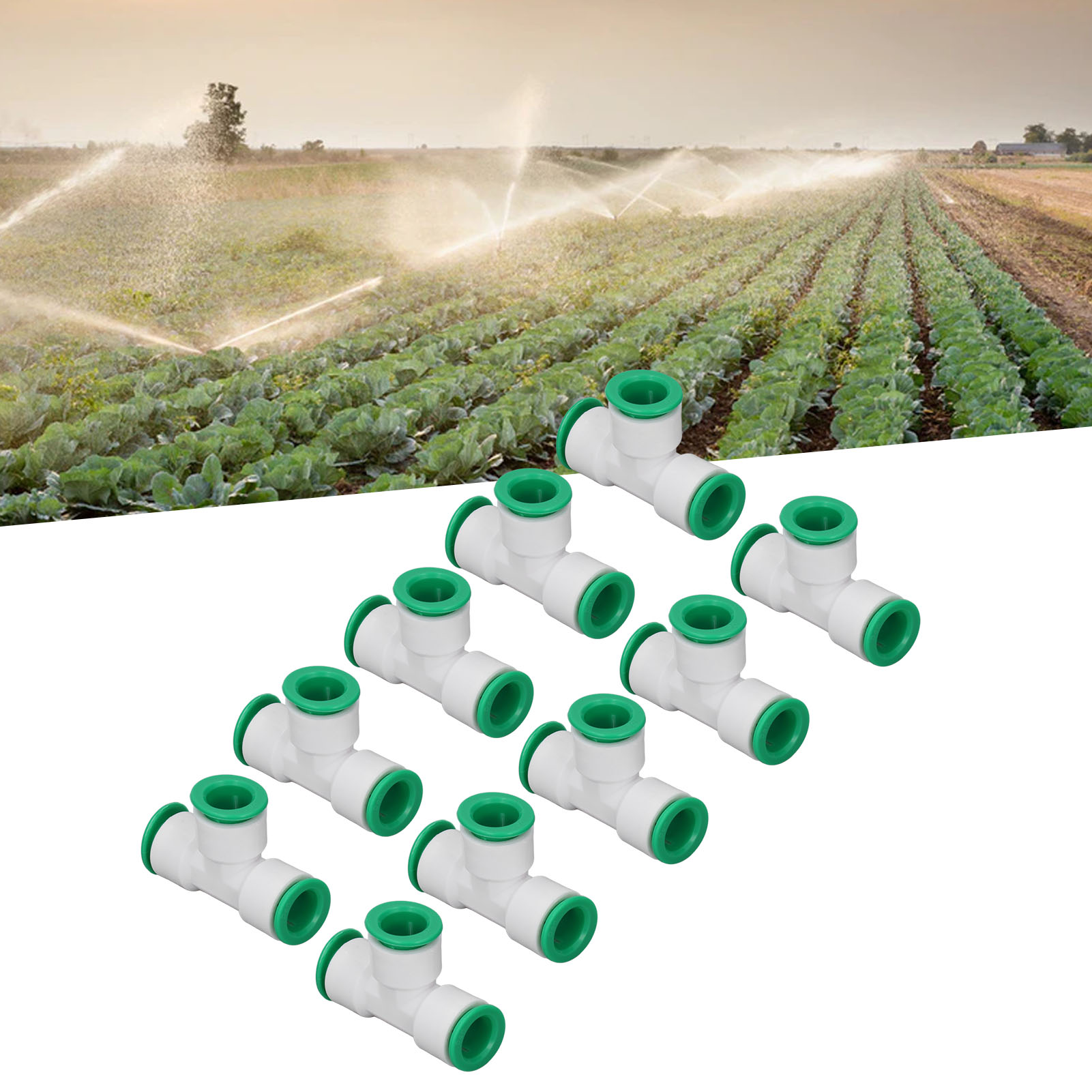 Packung Mit 10 Schnellkupplungs-t-stücken Für 25-mm-wasserrohre.