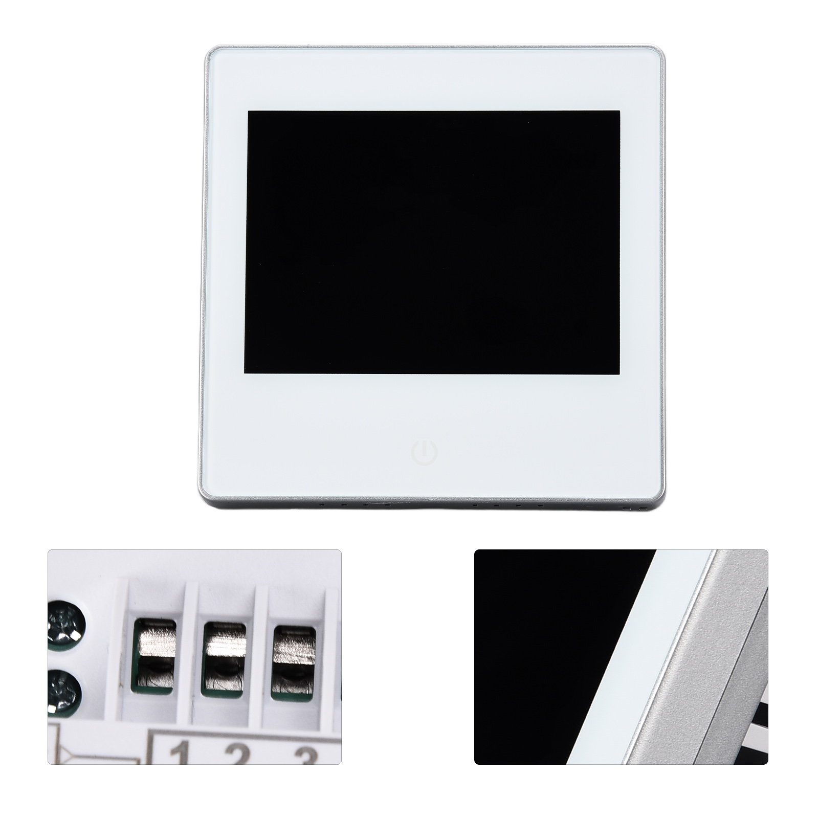 Me102h Berührungsempfindlicher, Wandmontierter Smart-thermostat, Graffiti-muster, Mit Fernbedienung, Für Boiler, Wasser, Strom Und Fußbodenheizung, 230 V Ac, Weiß.