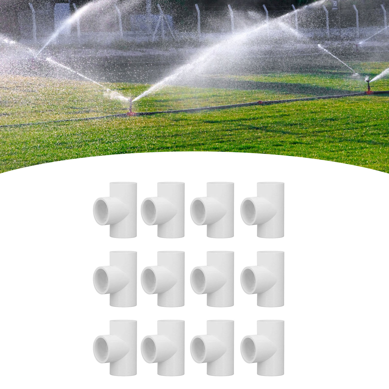 Dreidimensionales Pvc-t-stück Für Die Wasserversorgung, Gleicher Durchmesser, Baumaterialien Und Rohrleitungszubehör Für Die Innenausstattung, Wasserversorgungsrohrformstück Für Die Bewässerung Von Pl