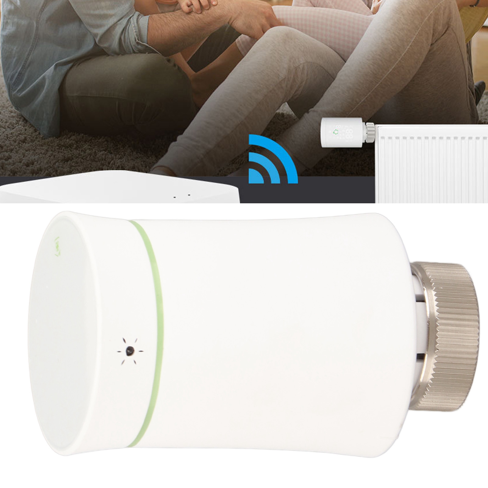 Hy368 Zigbee Graffiti Smart-heizkörperventil Mit App-steuerung, Sprachgesteuertem, Hintergrundbeleuchtetem Smart-thermostat