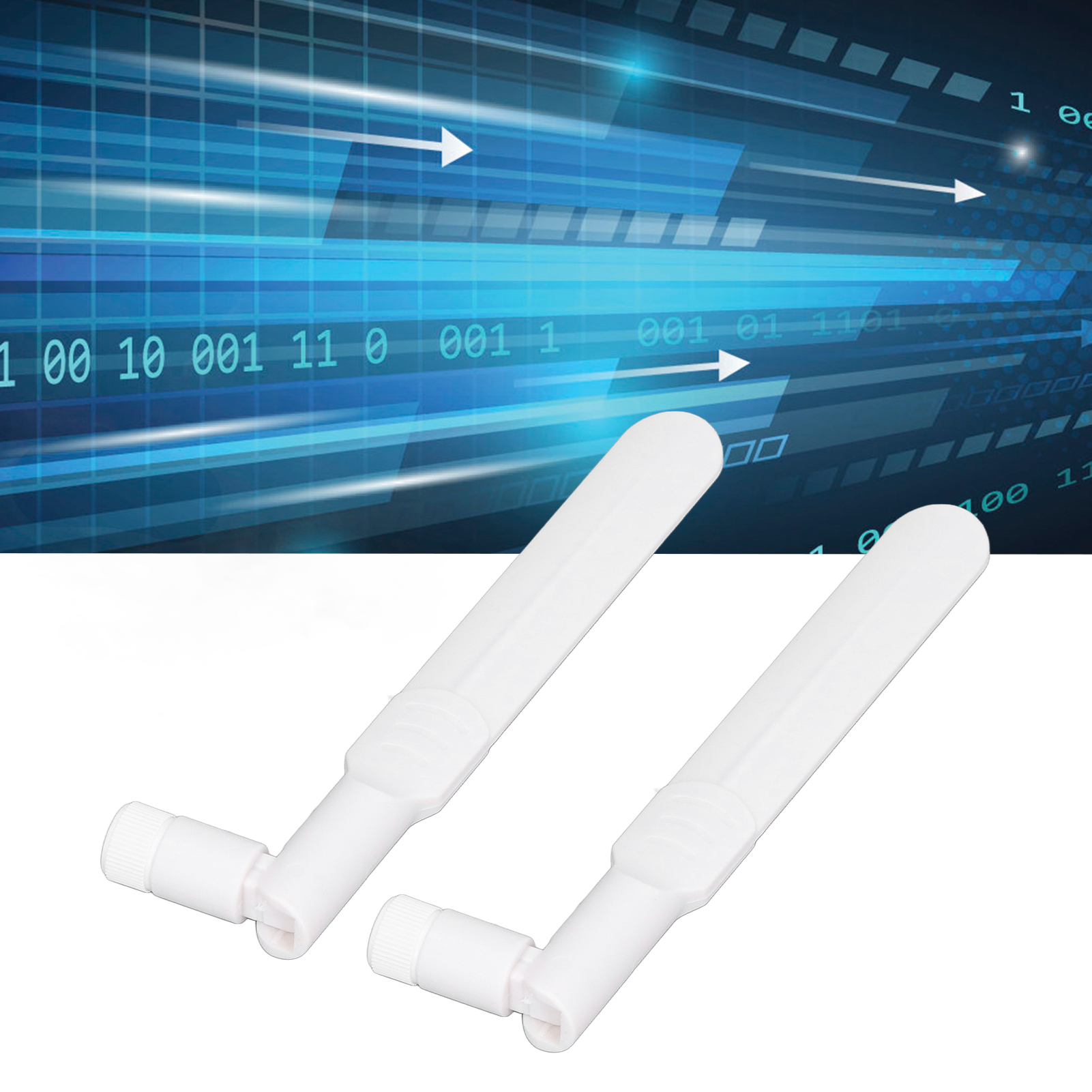 Dualband-wlan-router (2,4 Ghz/5,8 Ghz), Omnidirektionale, Faltbare Stabantenne, Interner Sma-pin-anschluss, Weiß.