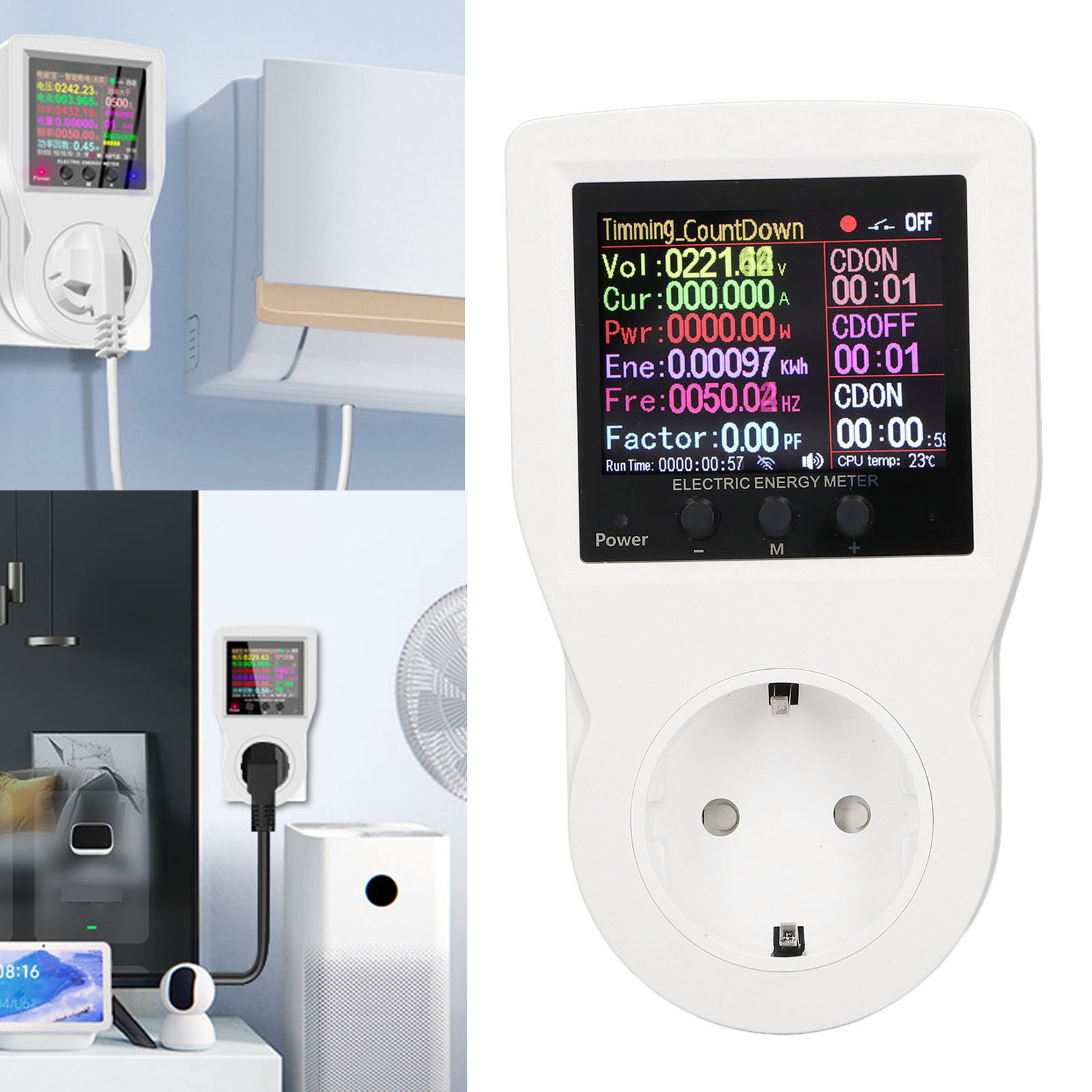 S1w Smart Meter Steckdose - Stromstatistik, Drahtloser Fernschalter (85-265v), Kompatibel Mit Graffiti Oder Smart Living App Wi-fi-konnektivität, Europäischer Standard.