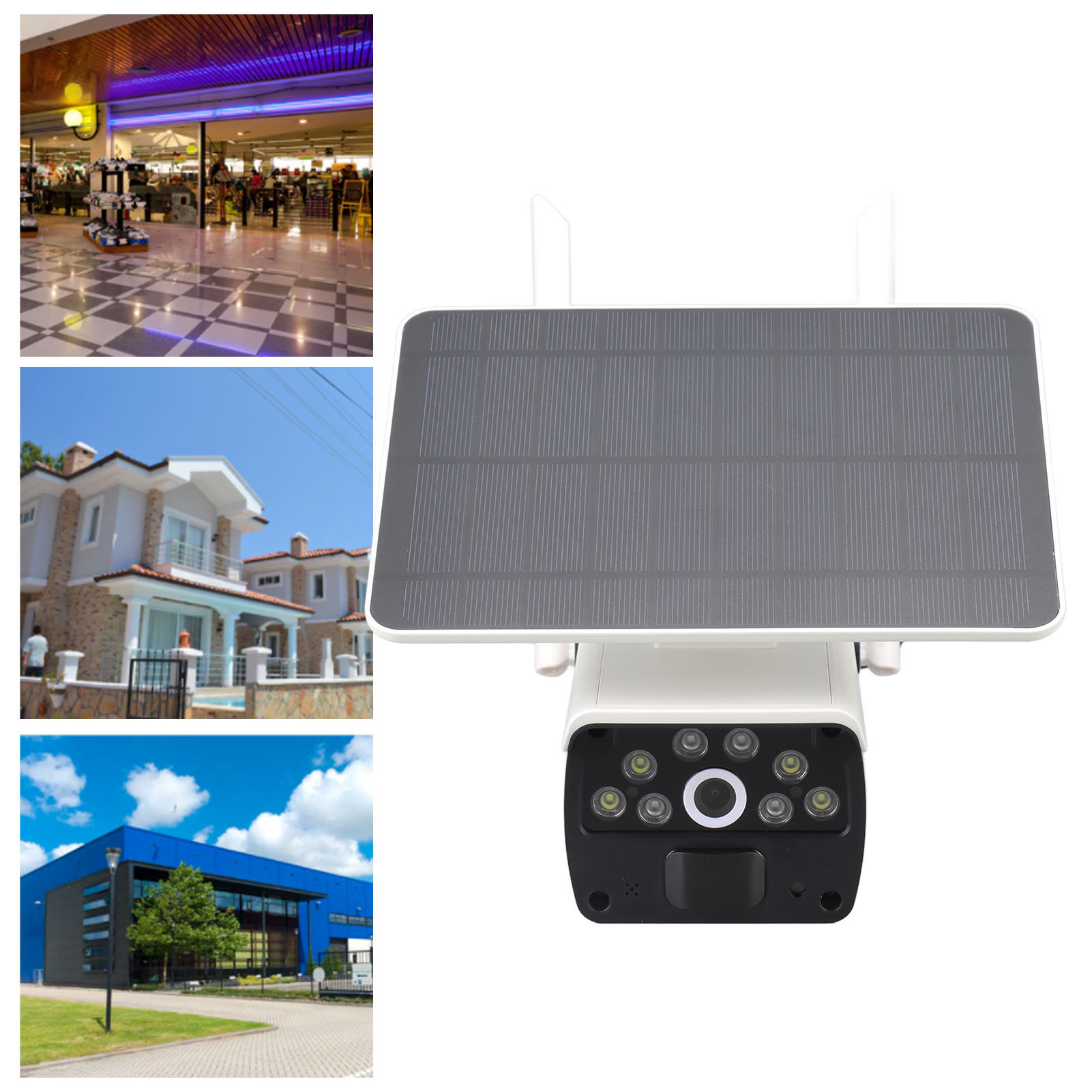 Solarbetriebene, Drahtlose Wlan-außenkamera Mit Nachtsicht Und Bewegungserkennung