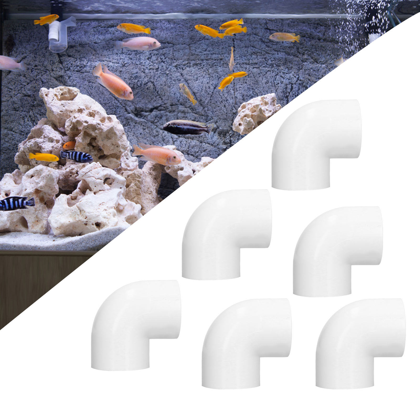 90°-pvc-winkelstück Für Wasserzuleitungen, Rechtwinkliges Kunststoffrohr-fittings, Dekorations- Und Baumaterialien, Kältebeständiger Wasserzuleitungsverbinder, 25 Mm