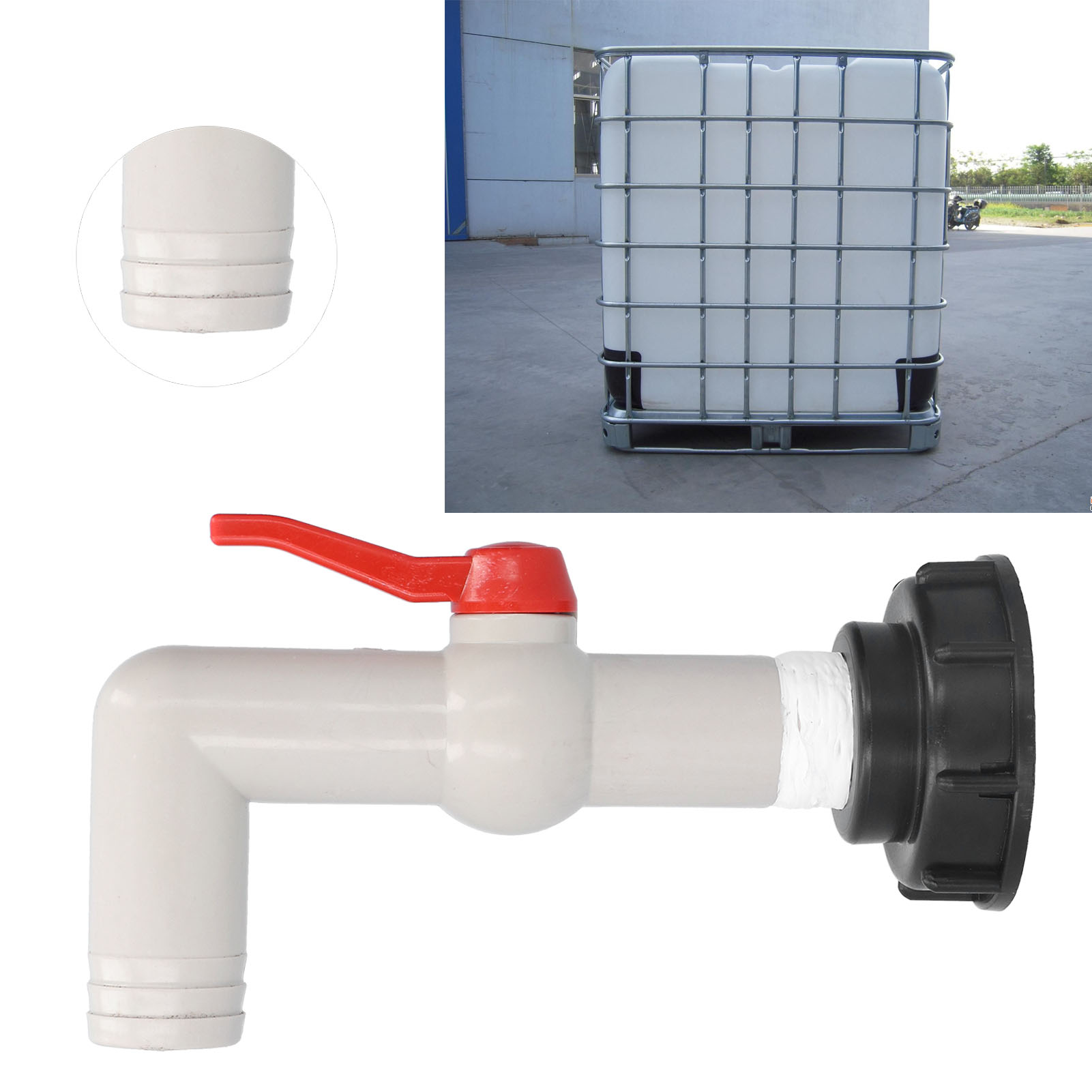 90°-ventilanschluss Für Ibc-container, 32-mm-abfüllhahnanschluss Für Ibc-container