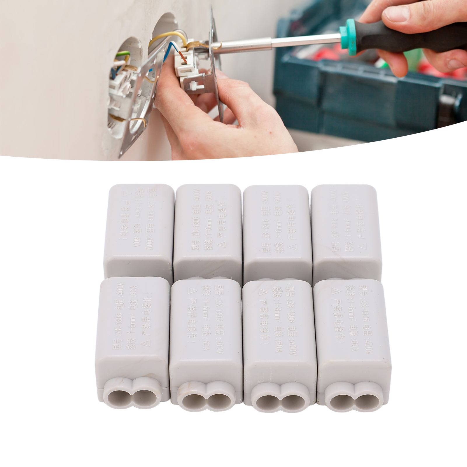 Hochleistungs- Und Hochstrom-t-verteiler Zk-1306 400 V/60 A (8 Stück Pro Set)