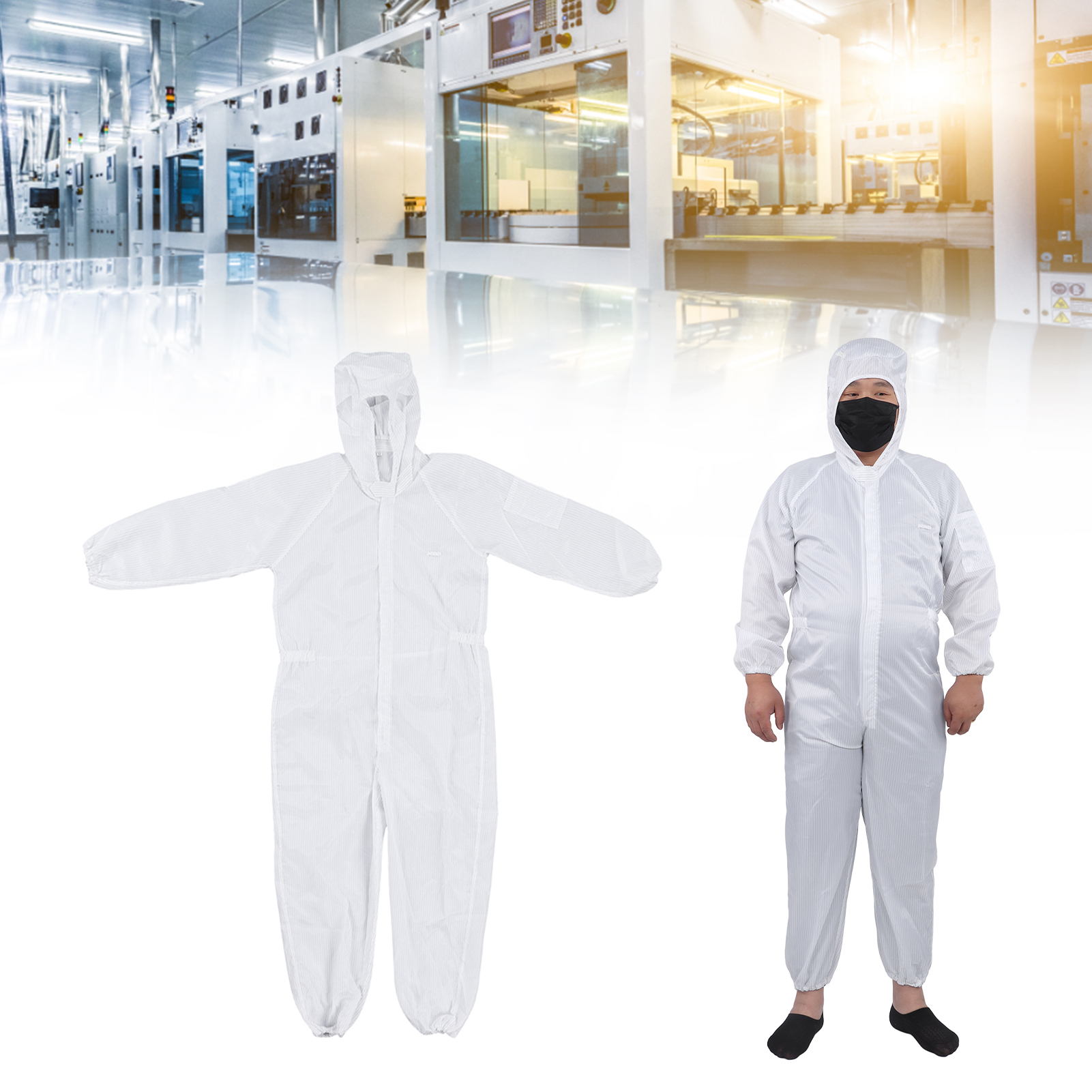 Antistatischer Overall Mit Kapuze, Unisex, Staubabweisend, Werkstatt-reinigungskleidung, Antistatische Arbeitskleidung, 4xl
