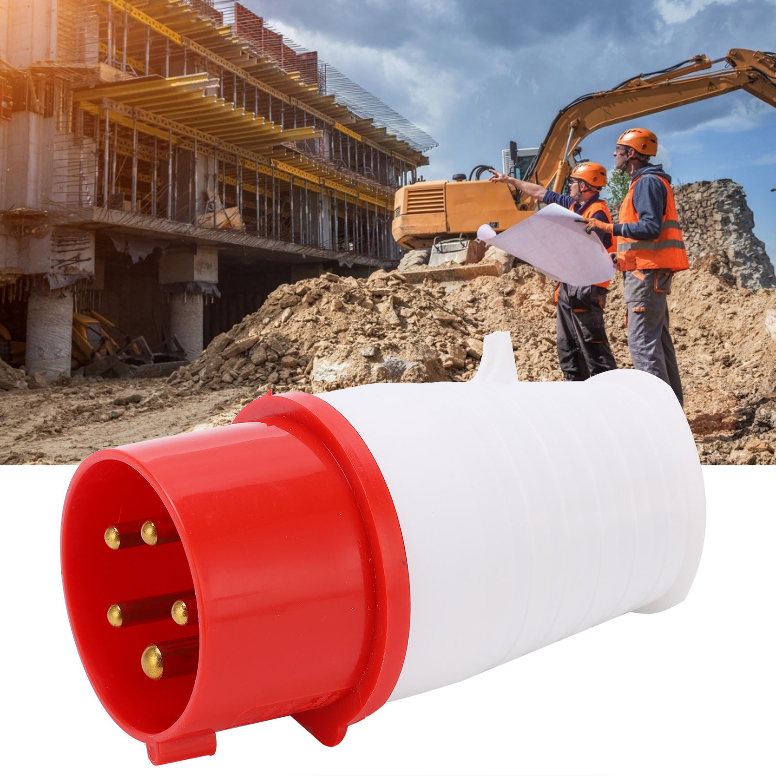 Dreiphasige Industriesteckdose, 16 A, 220–380 V / 240–415 V, 16 A, Staubdicht, Explosionsgeschützt Und Wasserdicht. 5-polig.