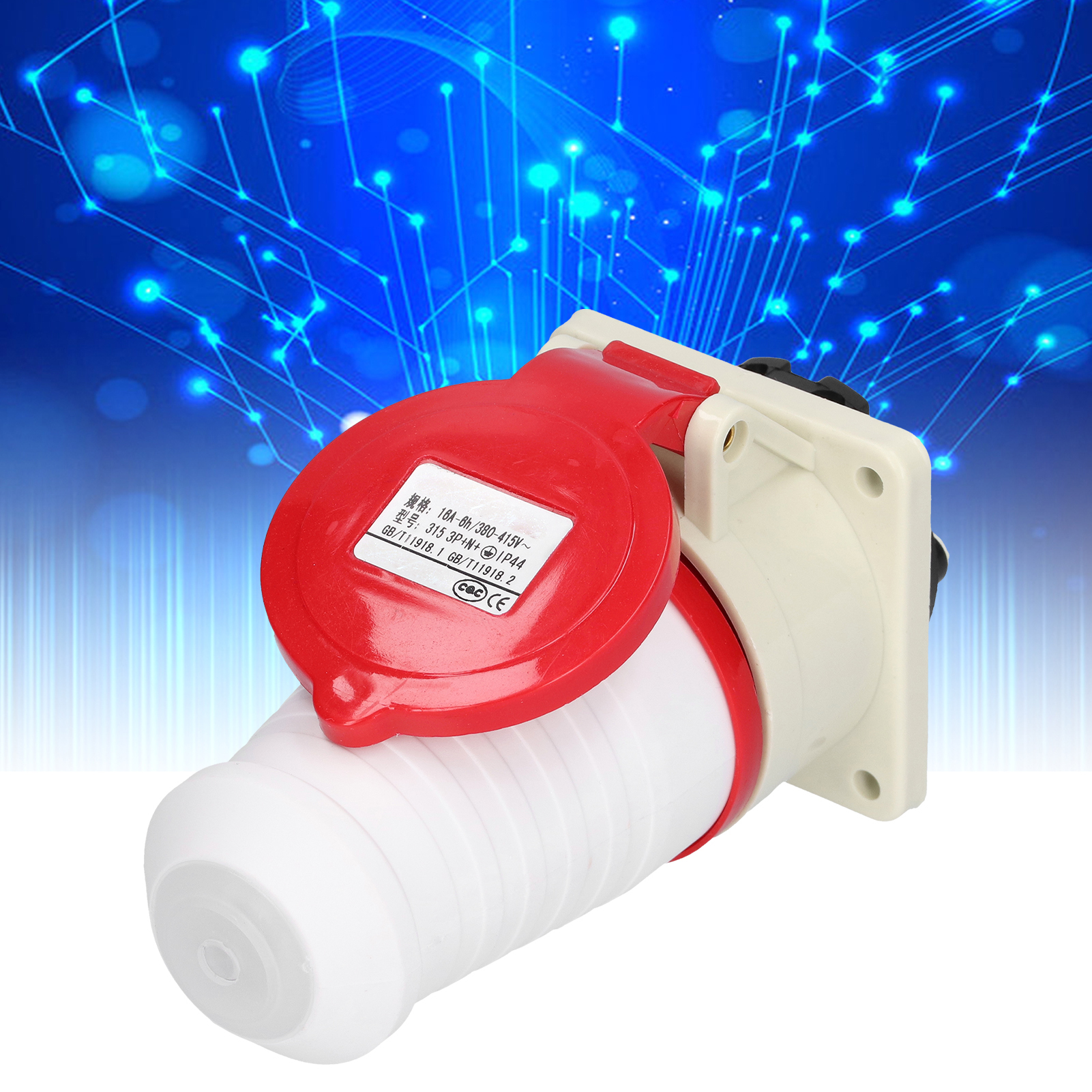 Verdeckte Industrielle Stecker- Und Steckdosenkombination 380v-415v5 Löcher 16a, Dreiphasiger Fünfadriger Luftfahrtstecker, Männlich Und Weiblich.