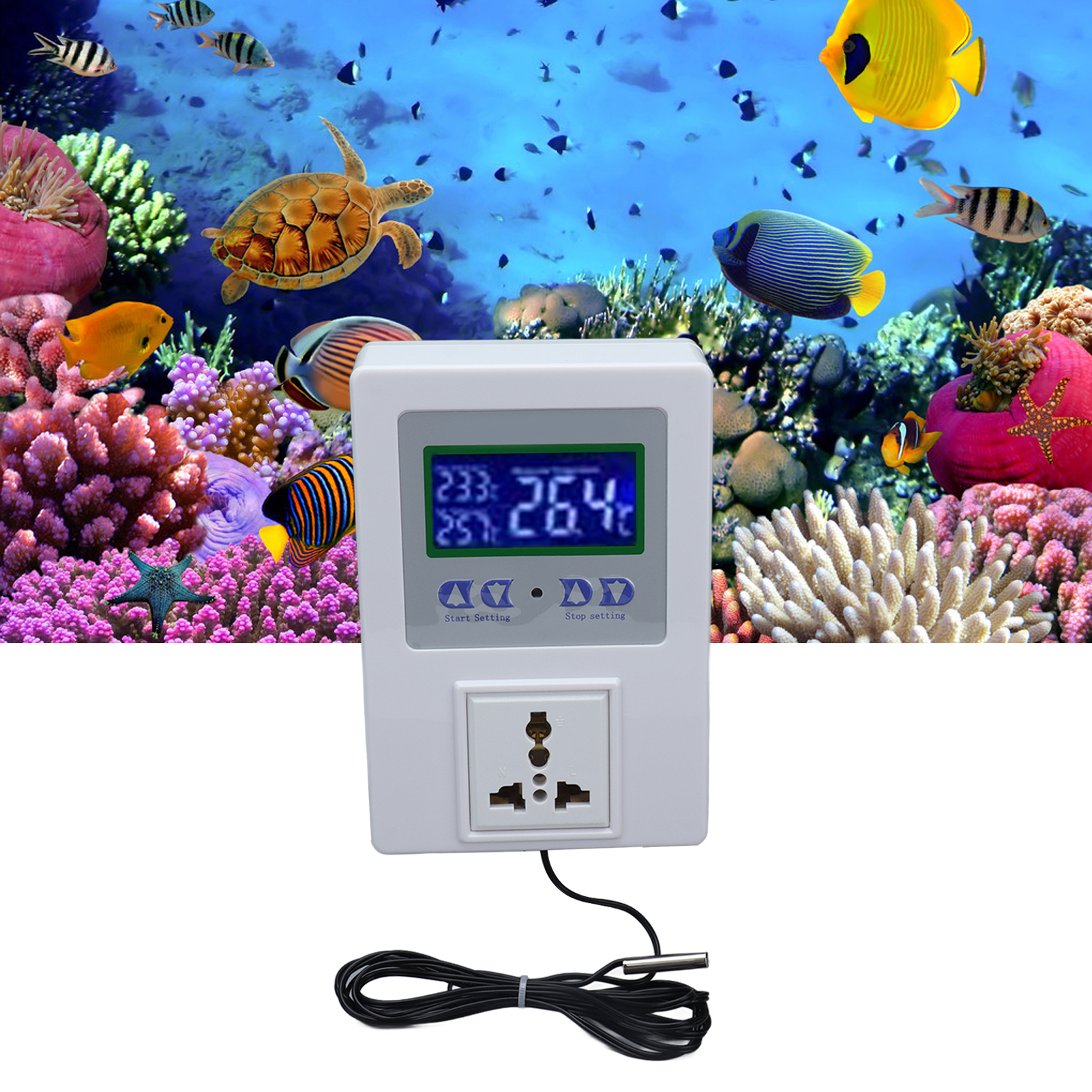Vorverdrahteter Intelligenter Digitaler Temperaturregler Tmc-2000 Led Mit Sensorthermostat Und Luftsensor (europäischer Standard)