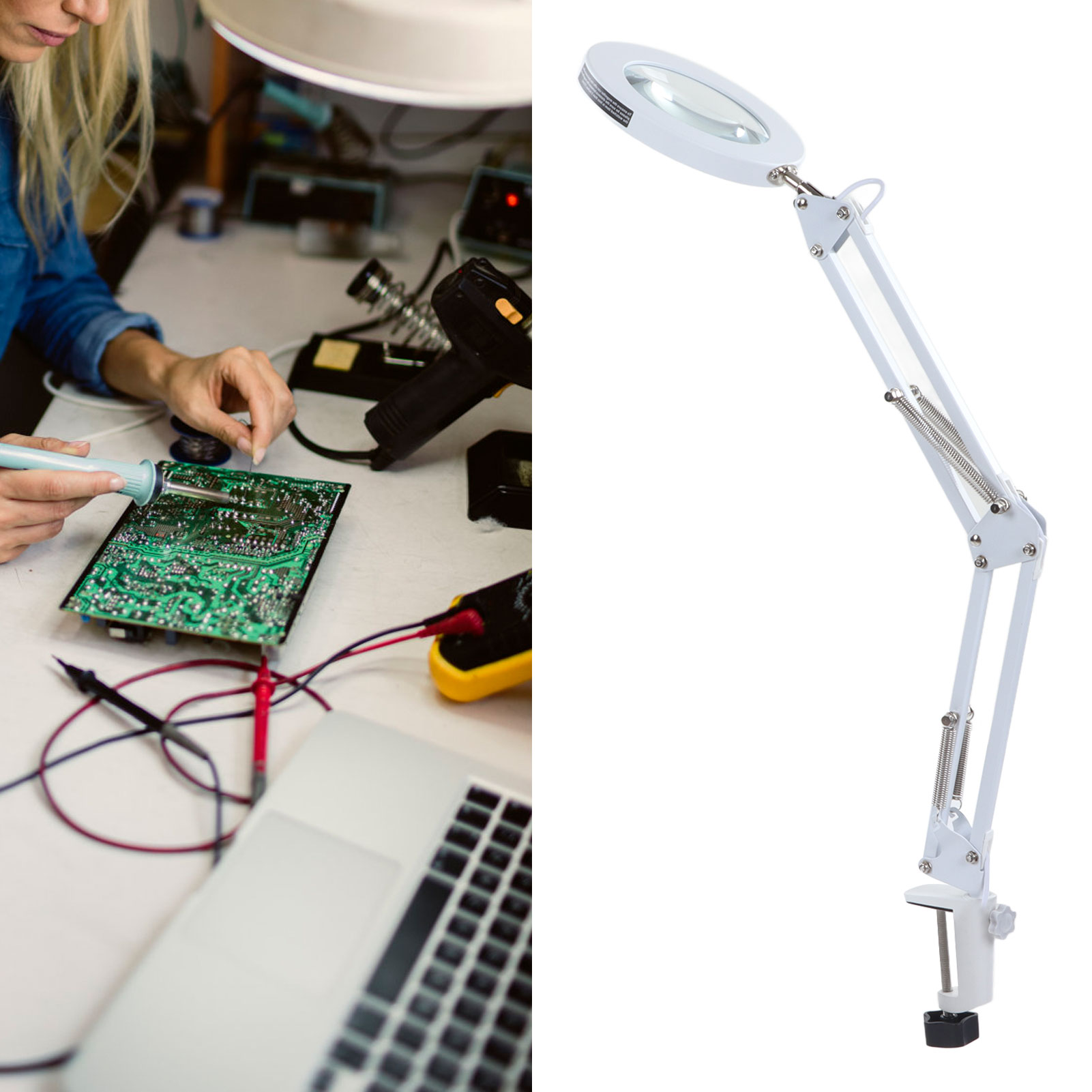 Led-schweißhilfsleuchte Mit Langem, Klappbarem Arm, Augenschutzlampe, Usb-leseleuchte Zum Anklemmen