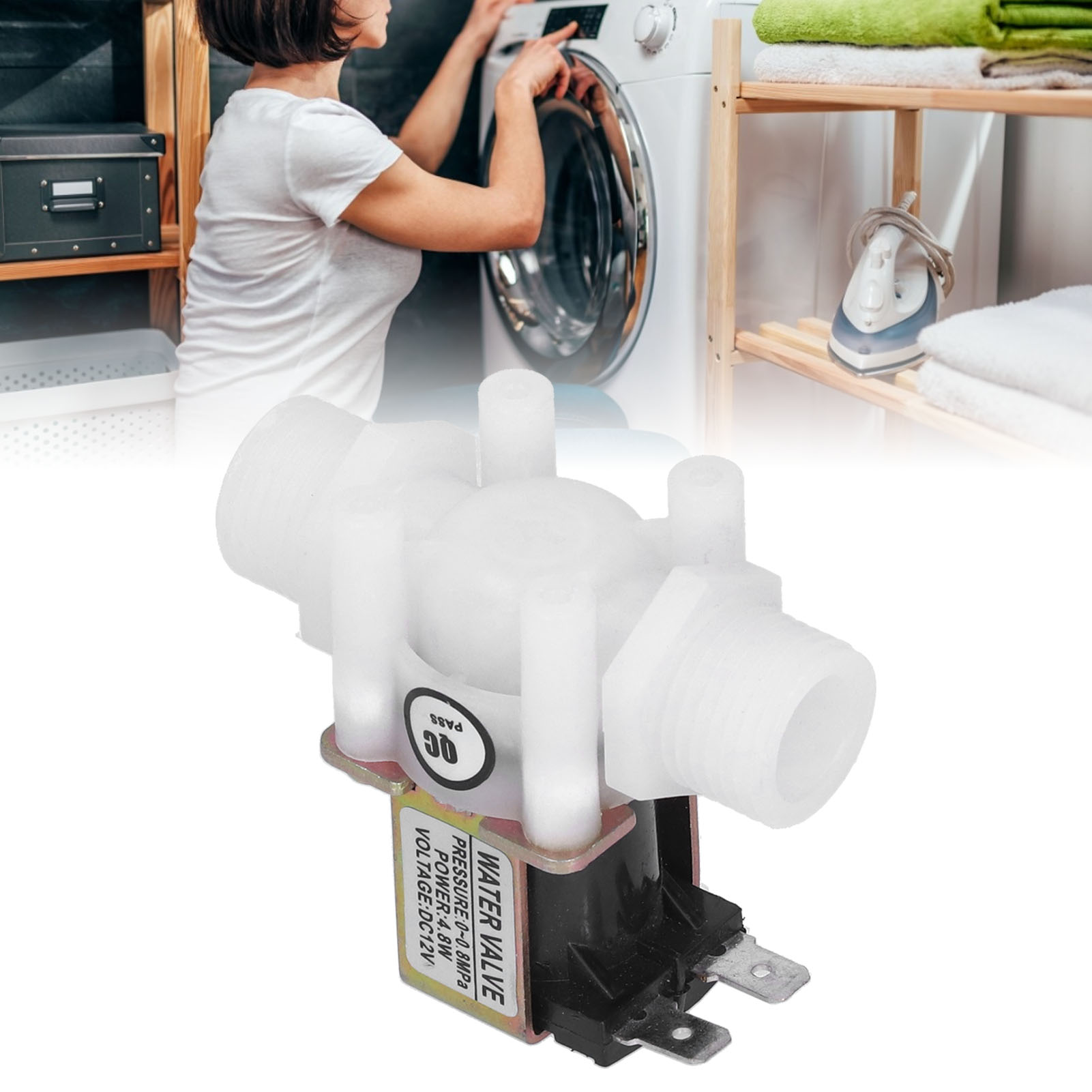 Normalerweise Geschlossenes 4-punkt-dc-12v-einlassmagnetventil Für Wasserspender, Waschmaschinen Und Warmwasserbereiter G1/2-schnittstellen-pilotventil.