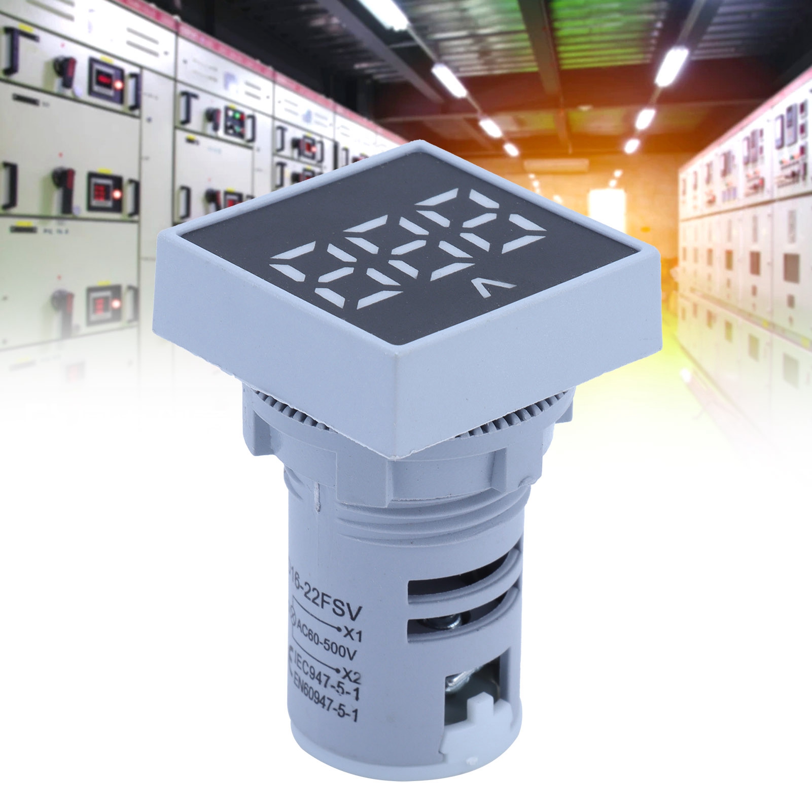 Ad16-22fsv 60500v Ac Mattierte Frontplatte Spannungsanzeigeleuchte Weiß