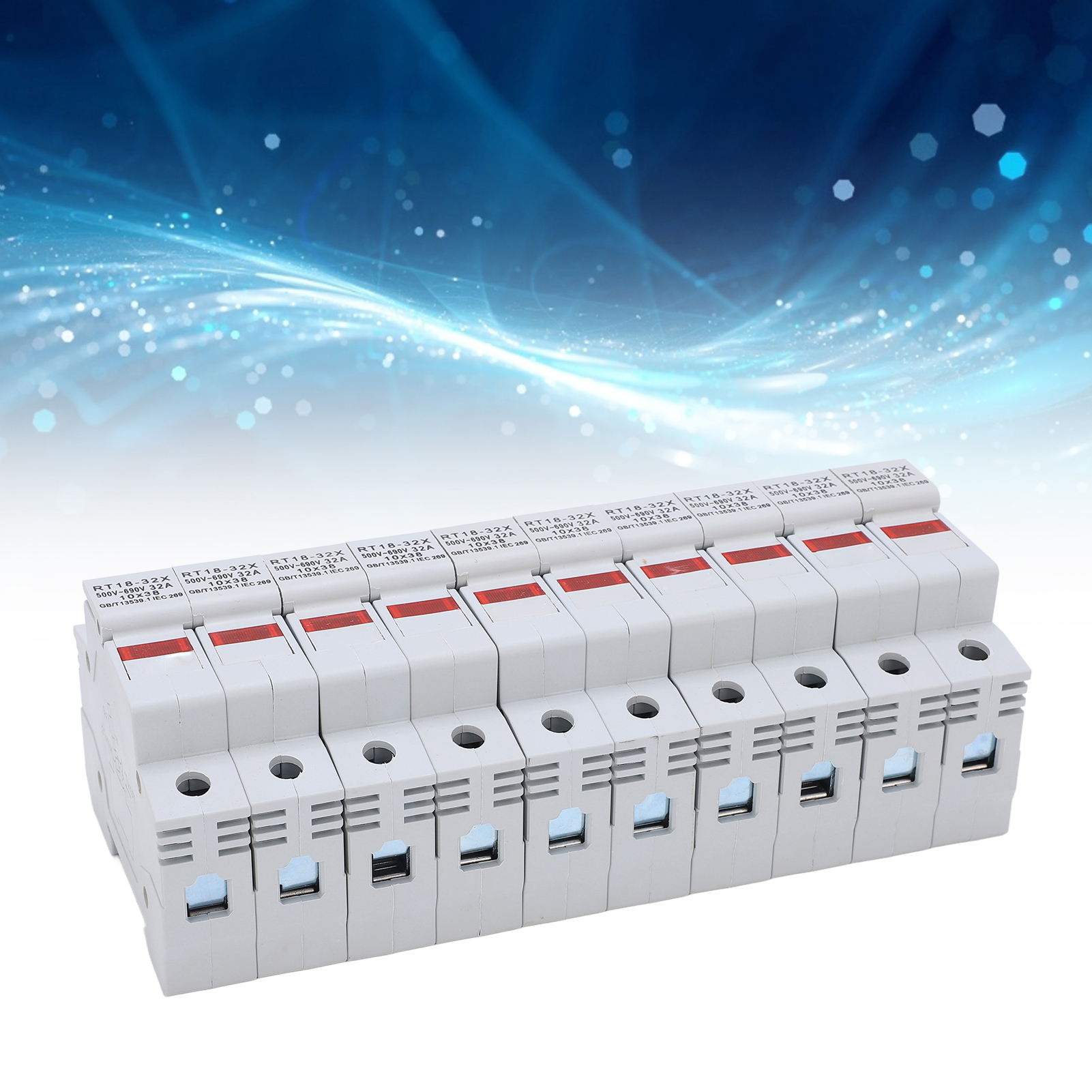 Berm Rt18-32x Schienen-sicherungshalter Mit Led-anzeigeleuchte, Sicherungskern, Kupferteilen, 500–690 V, 2-polig