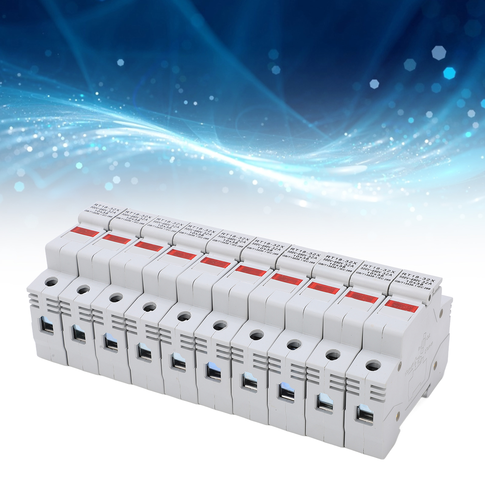Berm Rt18-32x Schienen-sicherungshalter Mit Led-anzeigeleuchte, Sicherungskern, Kupferteilen, 500–690 V, 1-polig