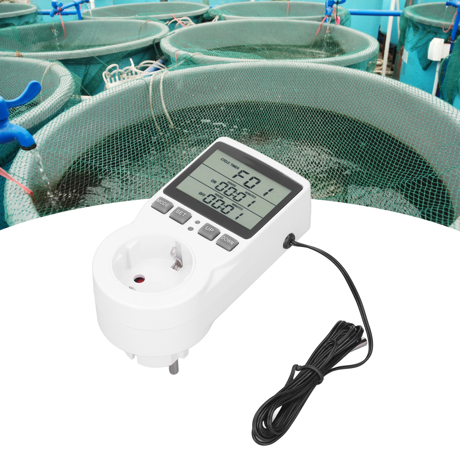 Thermostatische Steckdose, Temperaturschalter, Steckdose Mit Countdown-timer, Lcd-temperaturregler, Europäischer Standard 100–240 V