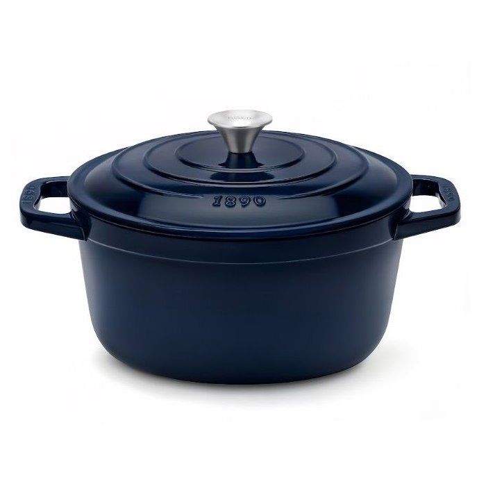 Gusseisen Emaillierte Cocotte - La Fonderie 1890 - Alma22 - Induktion Für Alle Kochfelder - Emaillierte Beschichtung - Gleichmäßiges Kochen