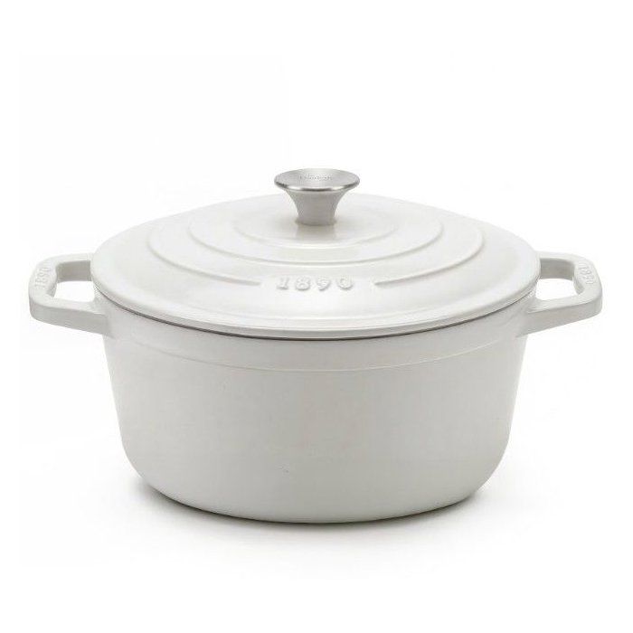 Gusseisen Emaillierte Cocotte - La Fonderie 1890 - Iena22 - Induktion Für Alle Herdarten - Emaillierte Beschichtung - Gleichmäßiges Kochen
