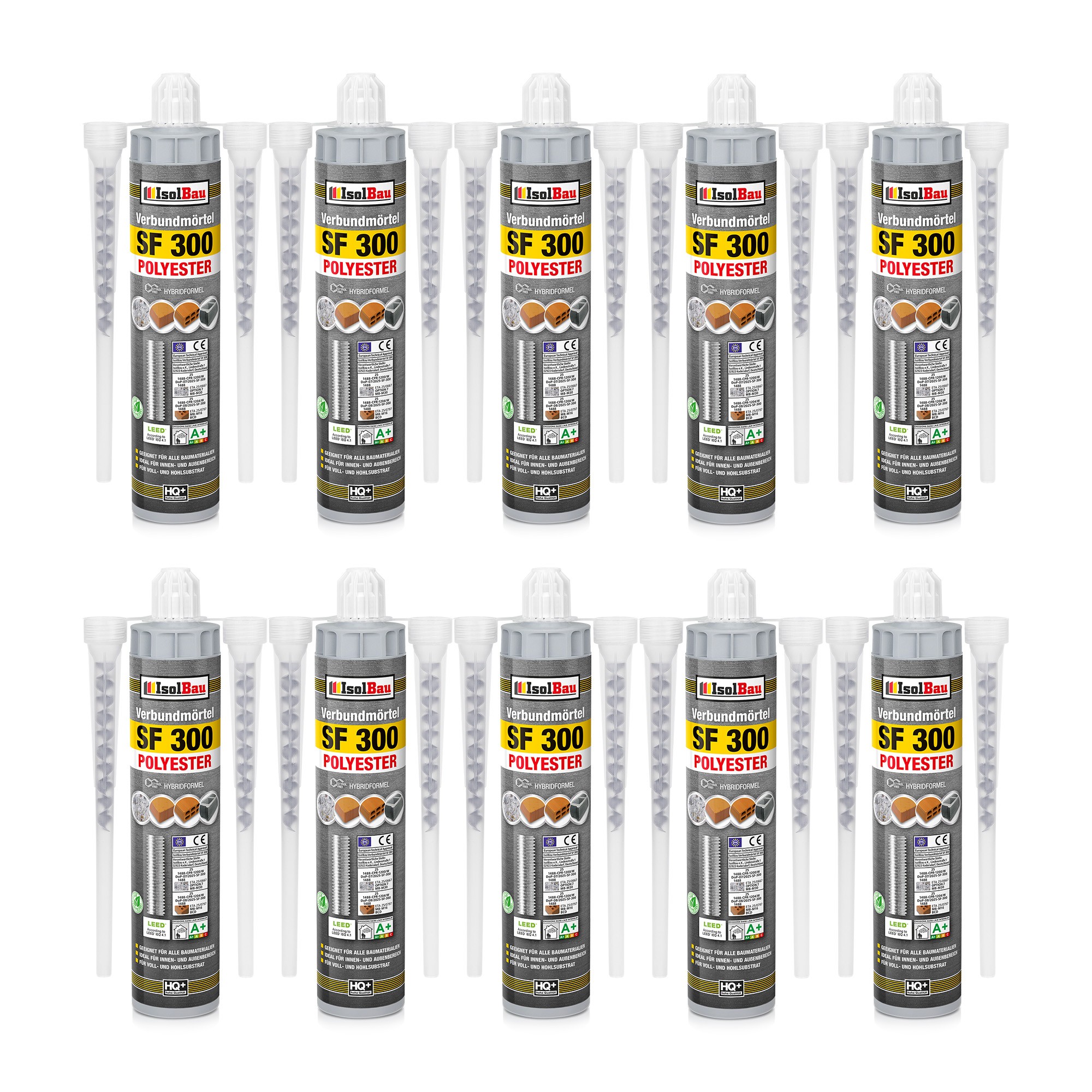 Verbundmörtel Sf 300 Injektionsmörtel 12 X 300 Ml Montagemörtel 24x Mischer
