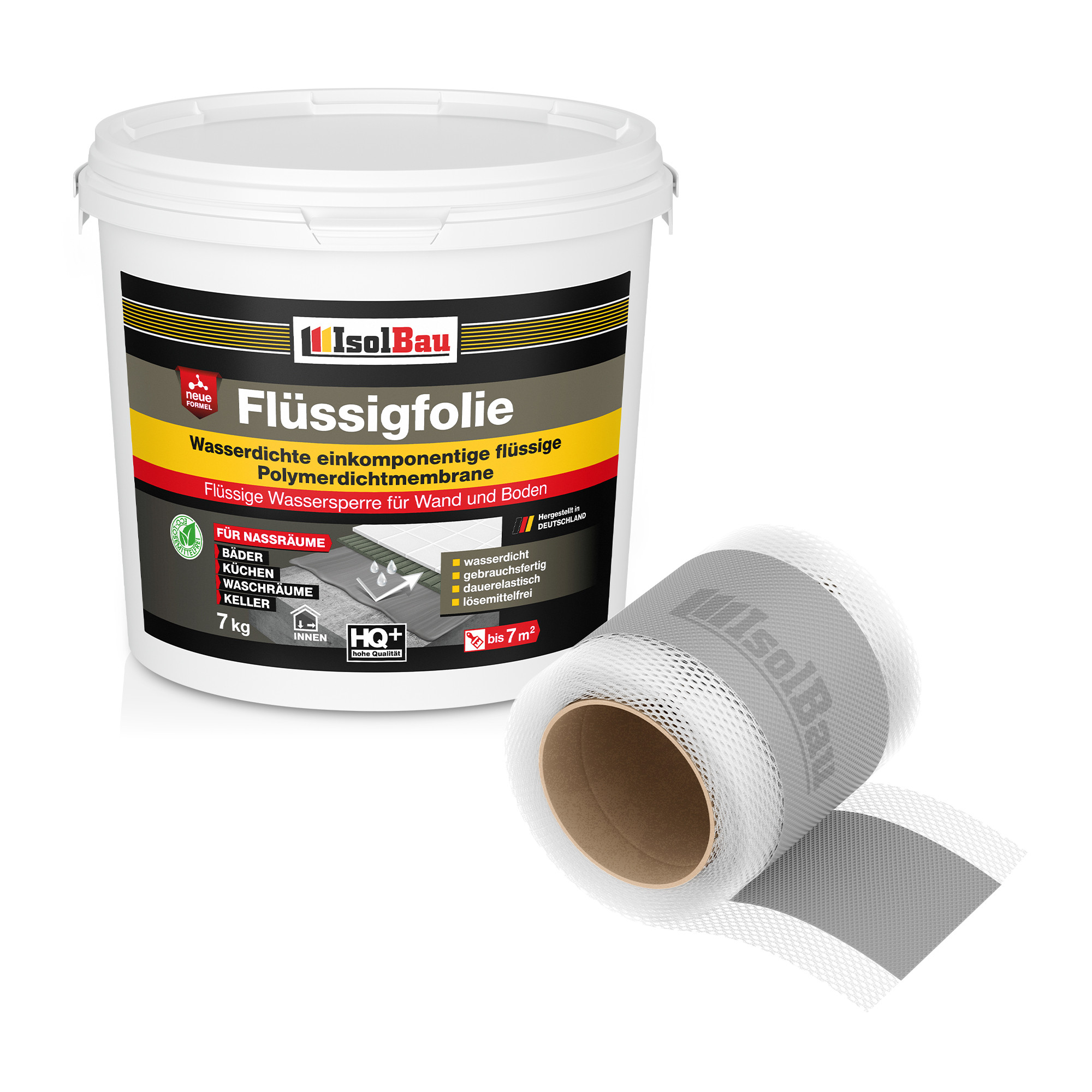 Dichtset Dusche Bad Flüssigfolie 7 Kg Duschabdichtung Dichtfolie Dichtband