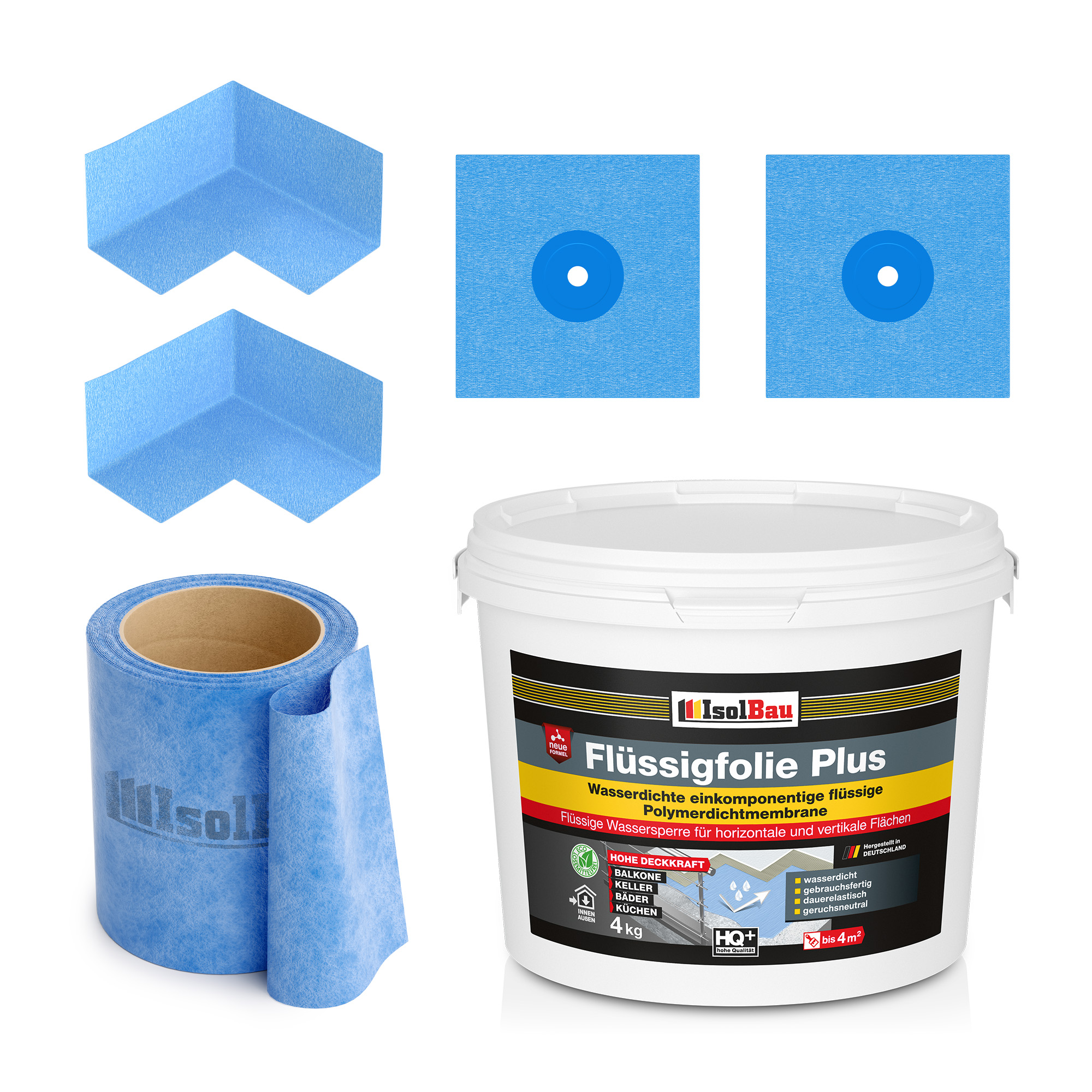 Dichtset Abdichtset 4 Kg Duschelement Dichtband Badabdichtung Balkonabdichtung