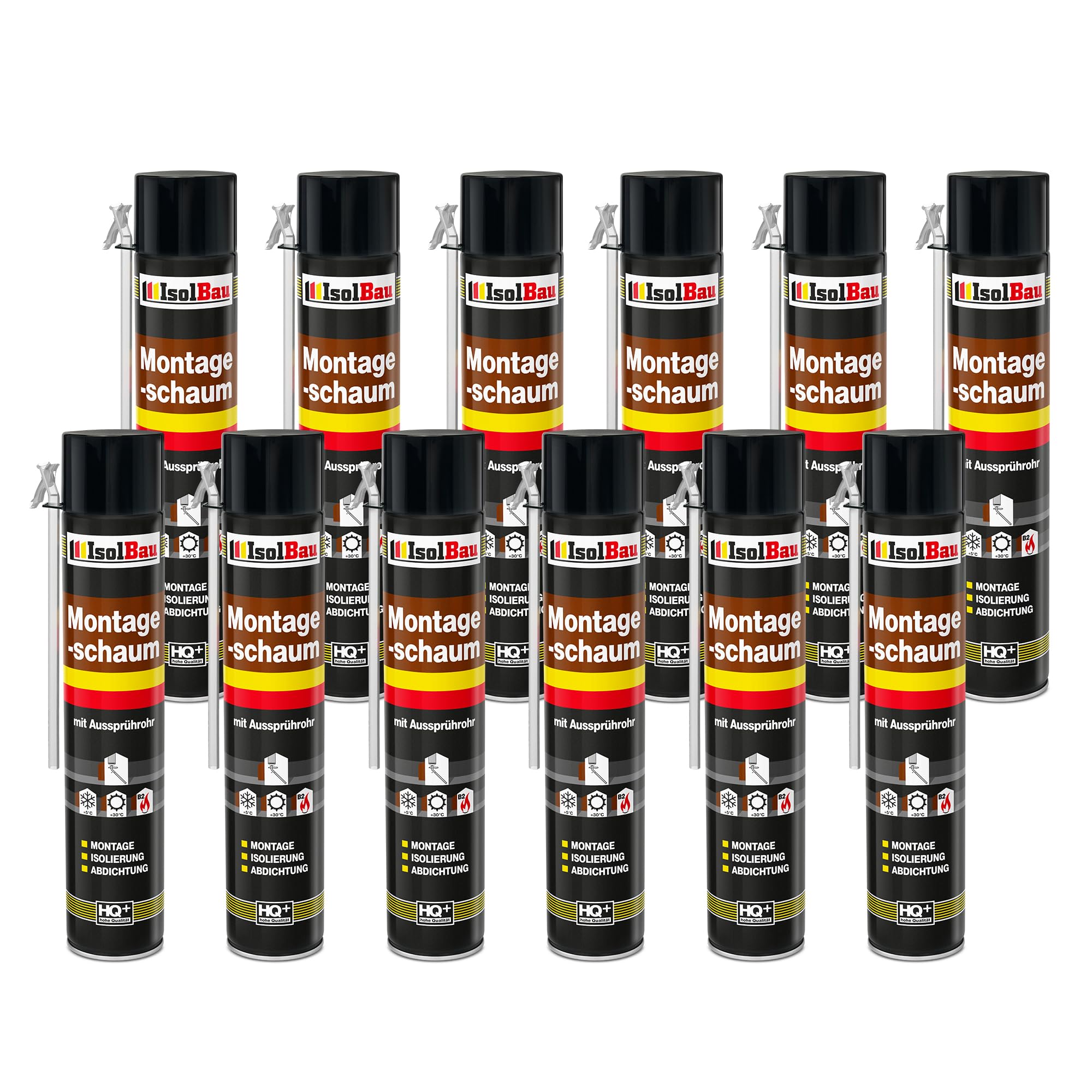 Bauschaum Montageschaum Mit Aussprührohr 12 X 750 Ml Pu Schaum Fenster Schaum