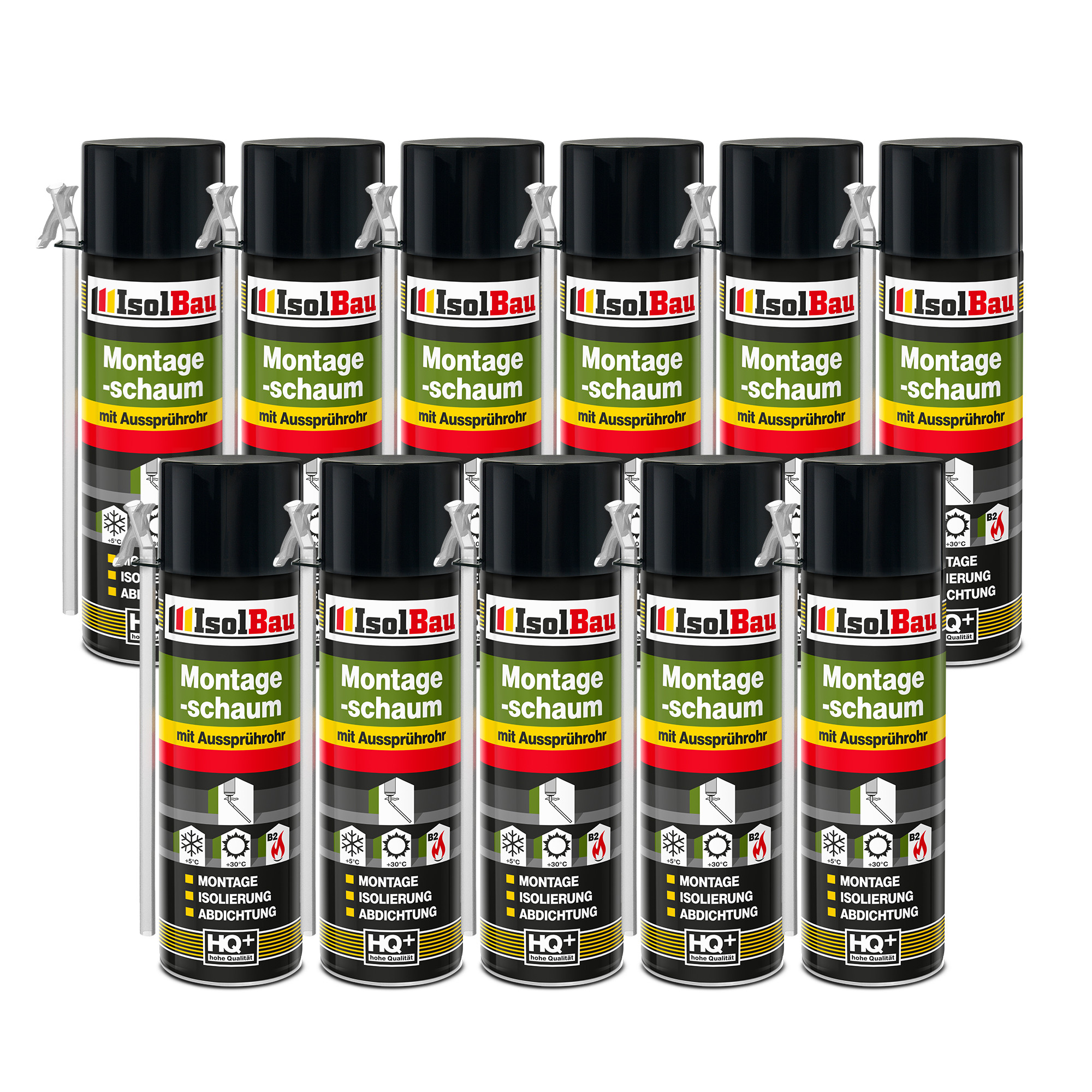 Bauschaum Montageschaum Mit Aussprührohr 11 X 500 Ml Pu Schaum Fenster Schaum
