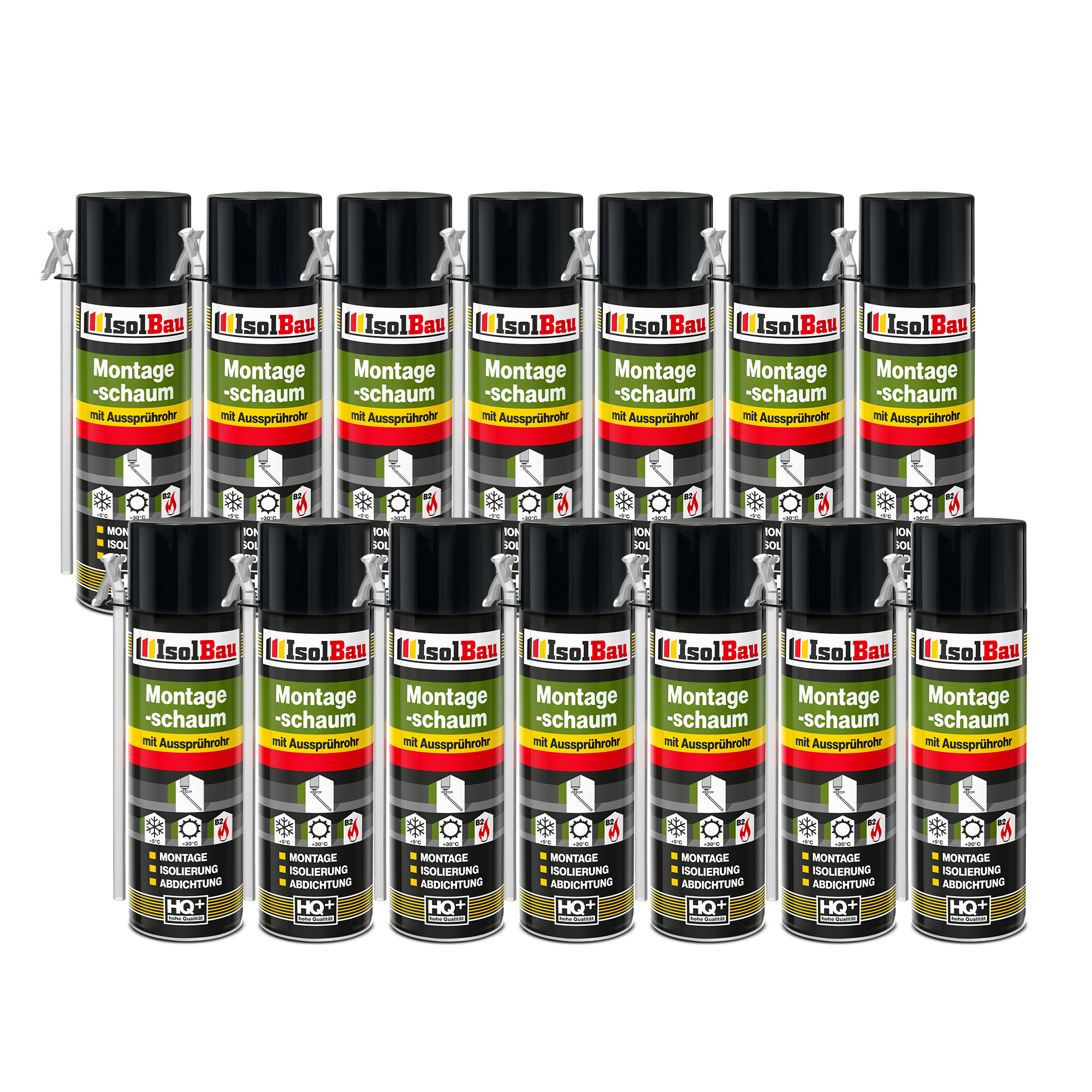 Bauschaum Montageschaum Mit Aussprührohr 14 X 500 Ml Pu Schaum Fenster Schaum