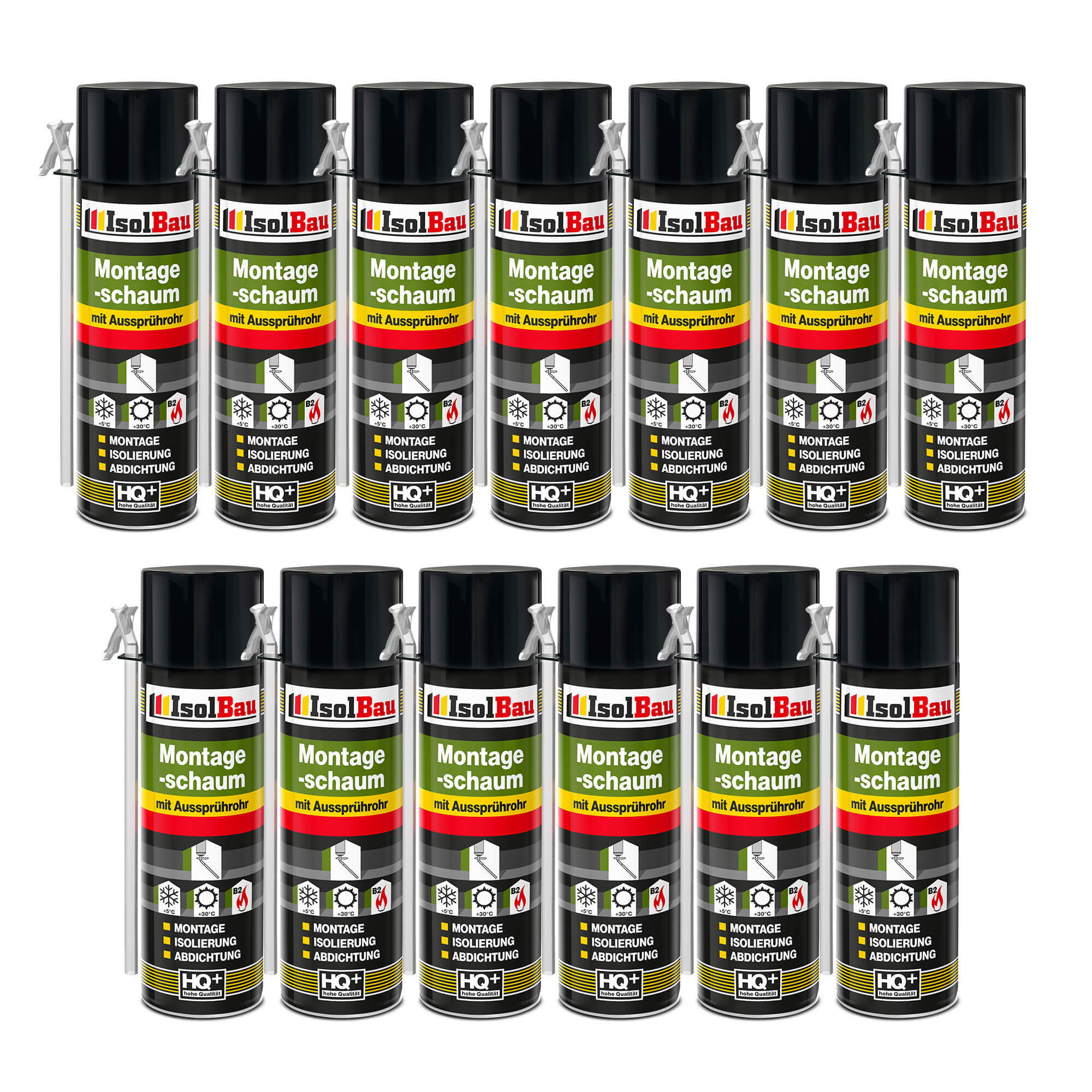 Bauschaum Montageschaum Mit Aussprührohr 13 X 500 Ml Pu Schaum Fenster Schaum