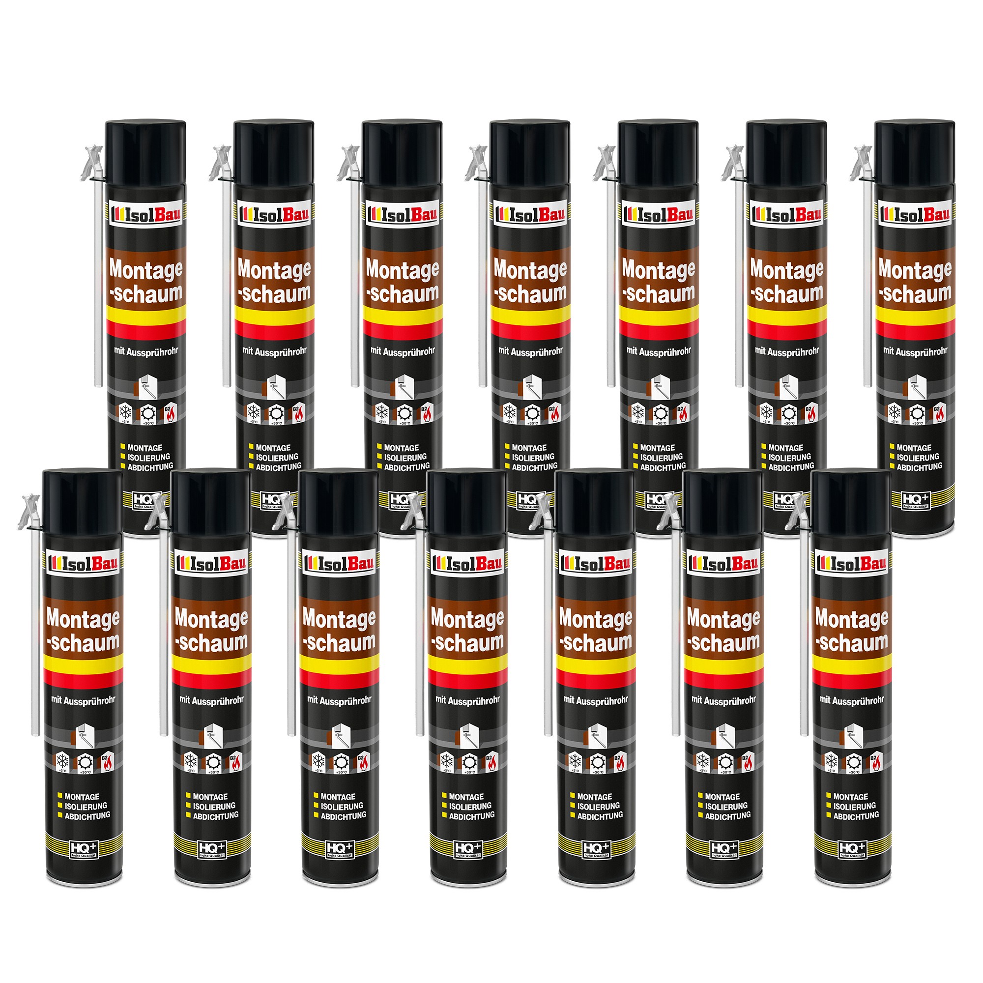 Bauschaum Montageschaum Mit Aussprührohr 14 X 750 Ml Pu Schaum Fenster Schaum