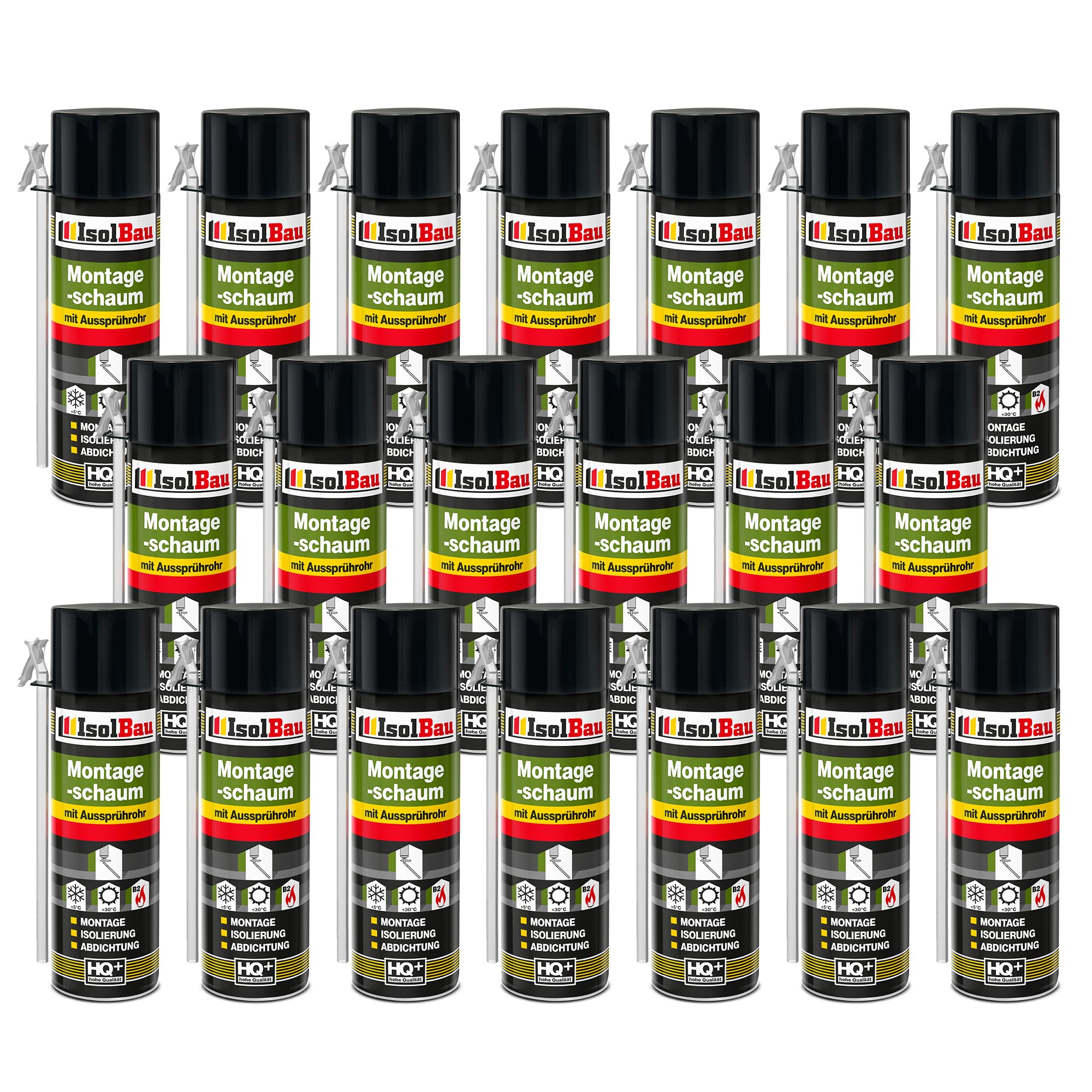 Bauschaum Montageschaum Mit Aussprührohr 20 X 500 Ml Pu Schaum Fenster Schaum