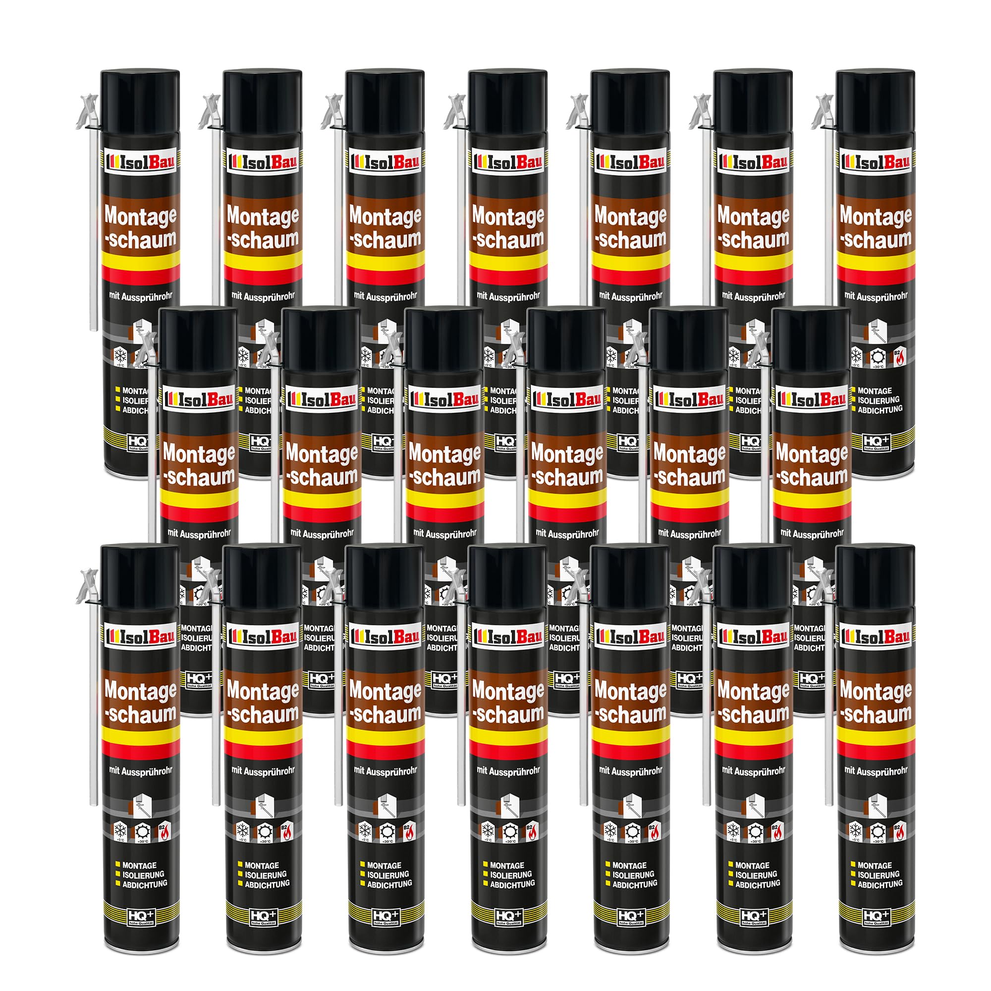 Bauschaum Montageschaum Mit Aussprührohr 20 X 750 Ml Pu Schaum Fenster Schaum